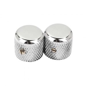 Pure Vintage '52 Telecaster® Knurled Knobs, (2), Chrome