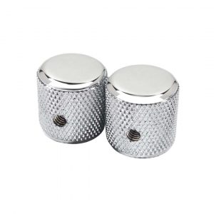 Pure Vintage '60s Telecaster®/P Bass® Knurled Knobs, (2), Chrome/Aluminum