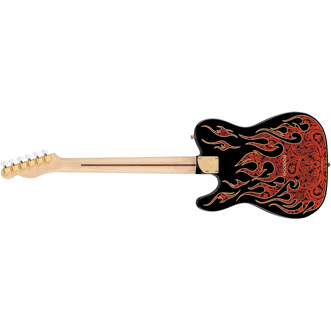 James Burton Telecaster®, Maple Fingerboard, Red Paisley Flames - Image 3