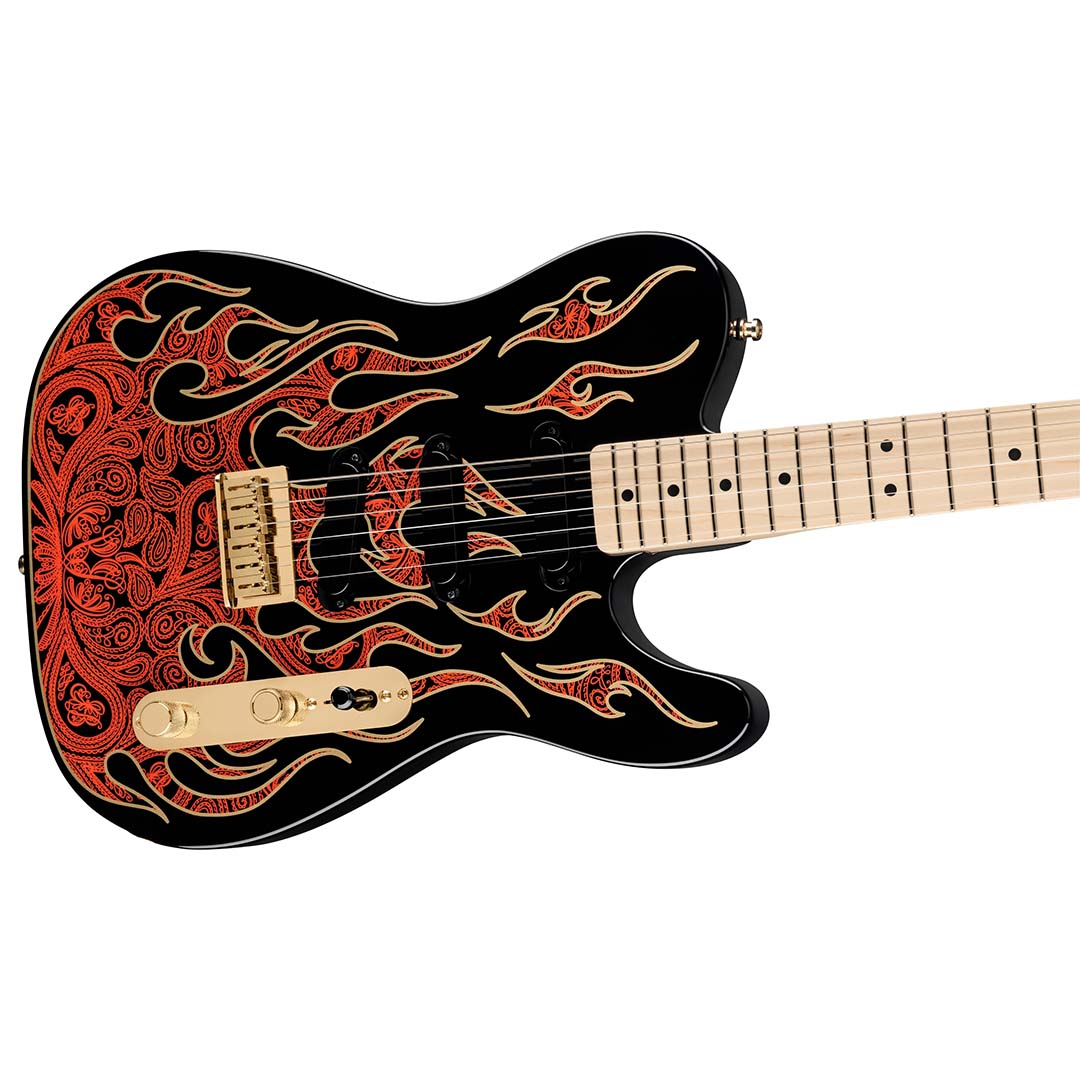 James Burton Telecaster®, Maple Fingerboard, Red Paisley Flames - Image 5