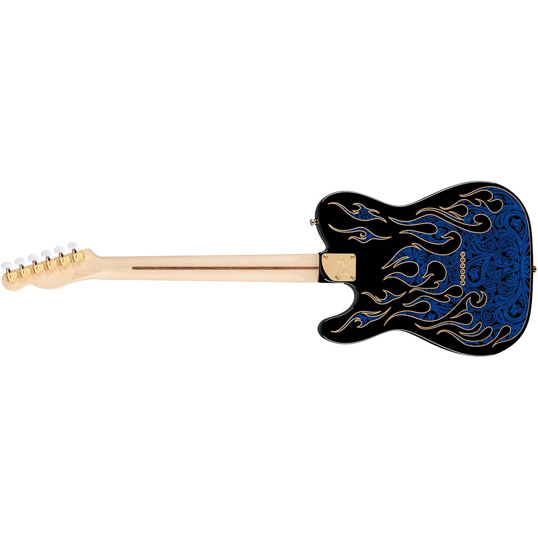 James Burton Telecaster®, Maple Fingerboard, Blue Paisley Flames - Image 3