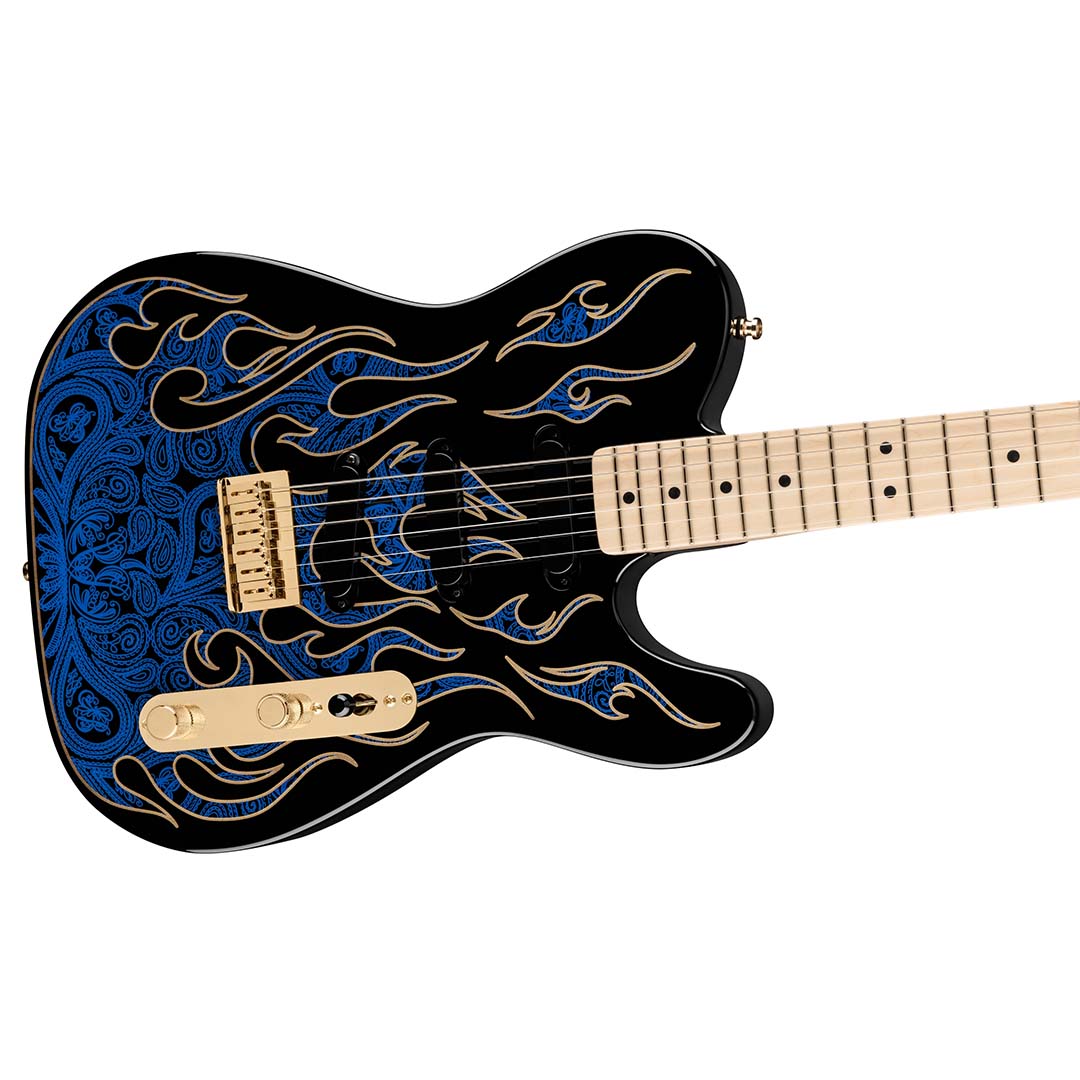 James Burton Telecaster®, Maple Fingerboard, Blue Paisley Flames - Image 5
