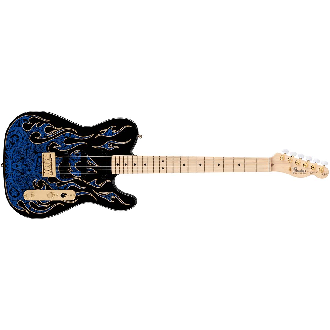 James Burton Telecaster®, Maple Fingerboard, Blue Paisley Flames - Image 2