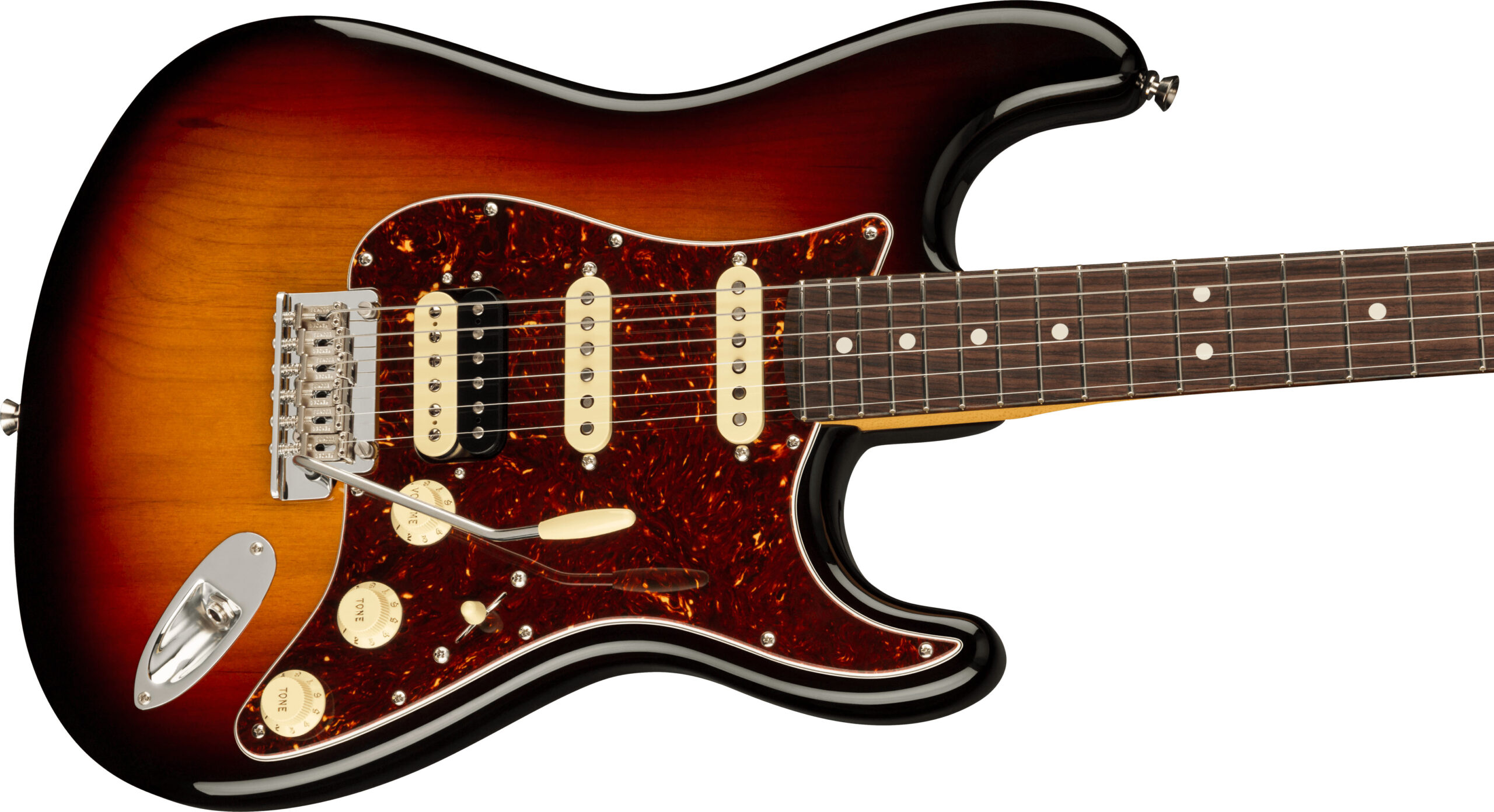 American Professional II Stratocaster® HSS, Rosewood Fingerboard, 3-Color Sunburst - Image 5
