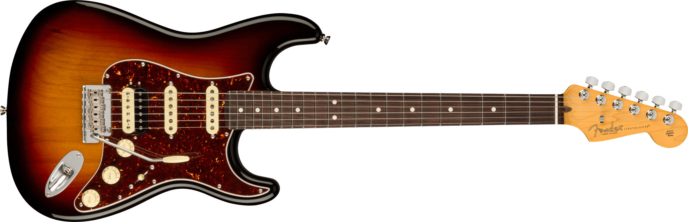 American Professional II Stratocaster® HSS, Rosewood Fingerboard, 3-Color Sunburst - Image 2