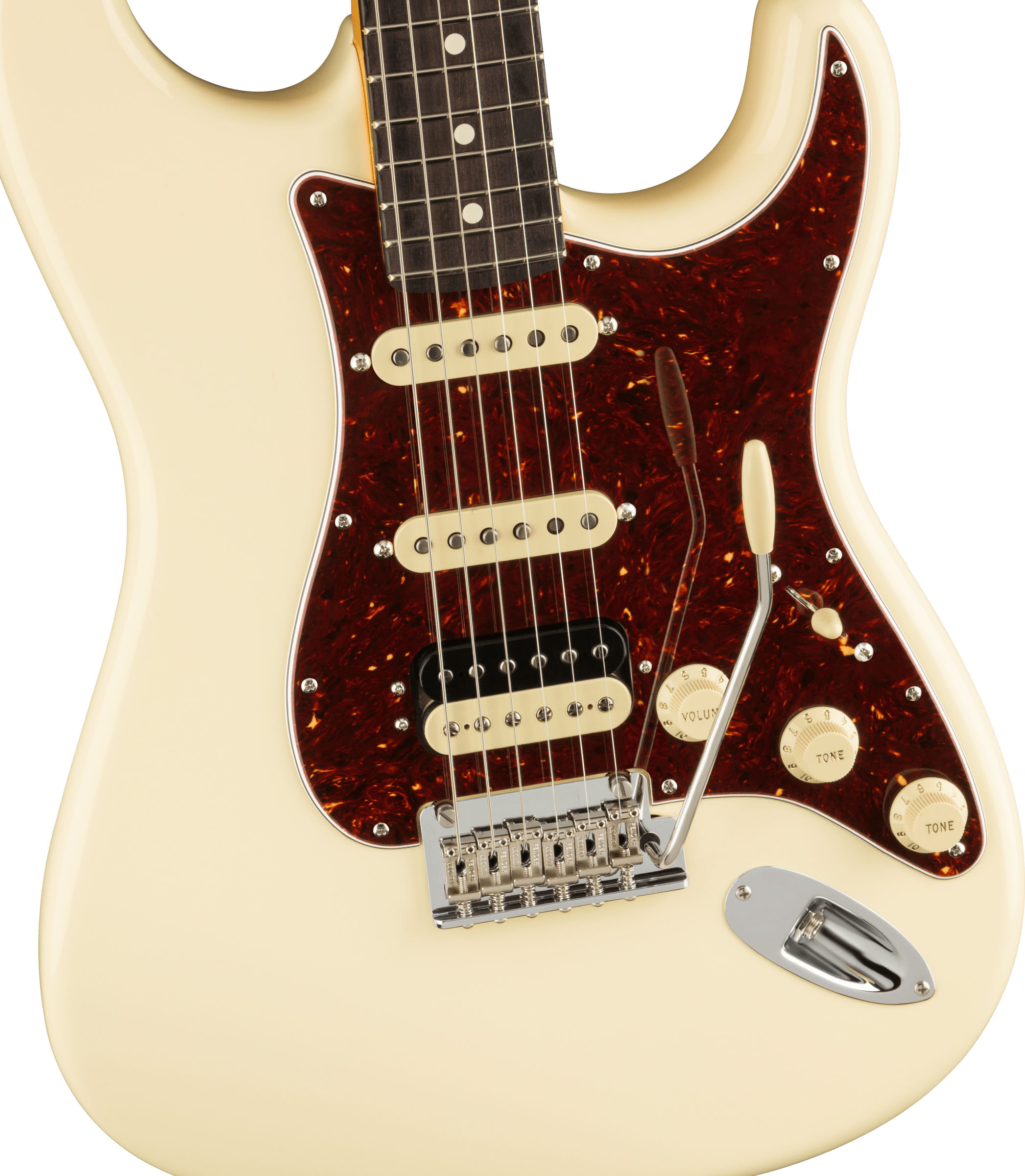 American Professional II Stratocaster® HSS, Rosewood Fingerboard, Olympic White - Image 4