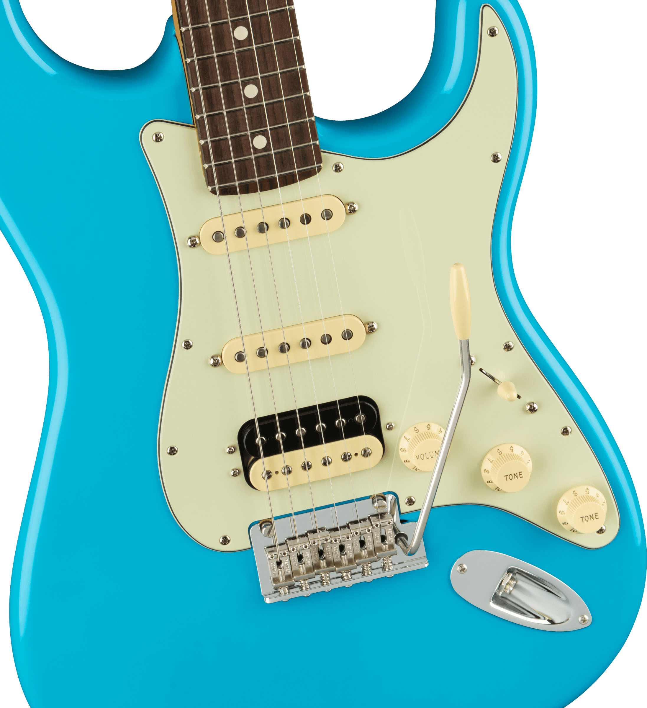 American Professional II Stratocaster® HSS, Rosewood Fingerboard, Miami Blue - Image 4
