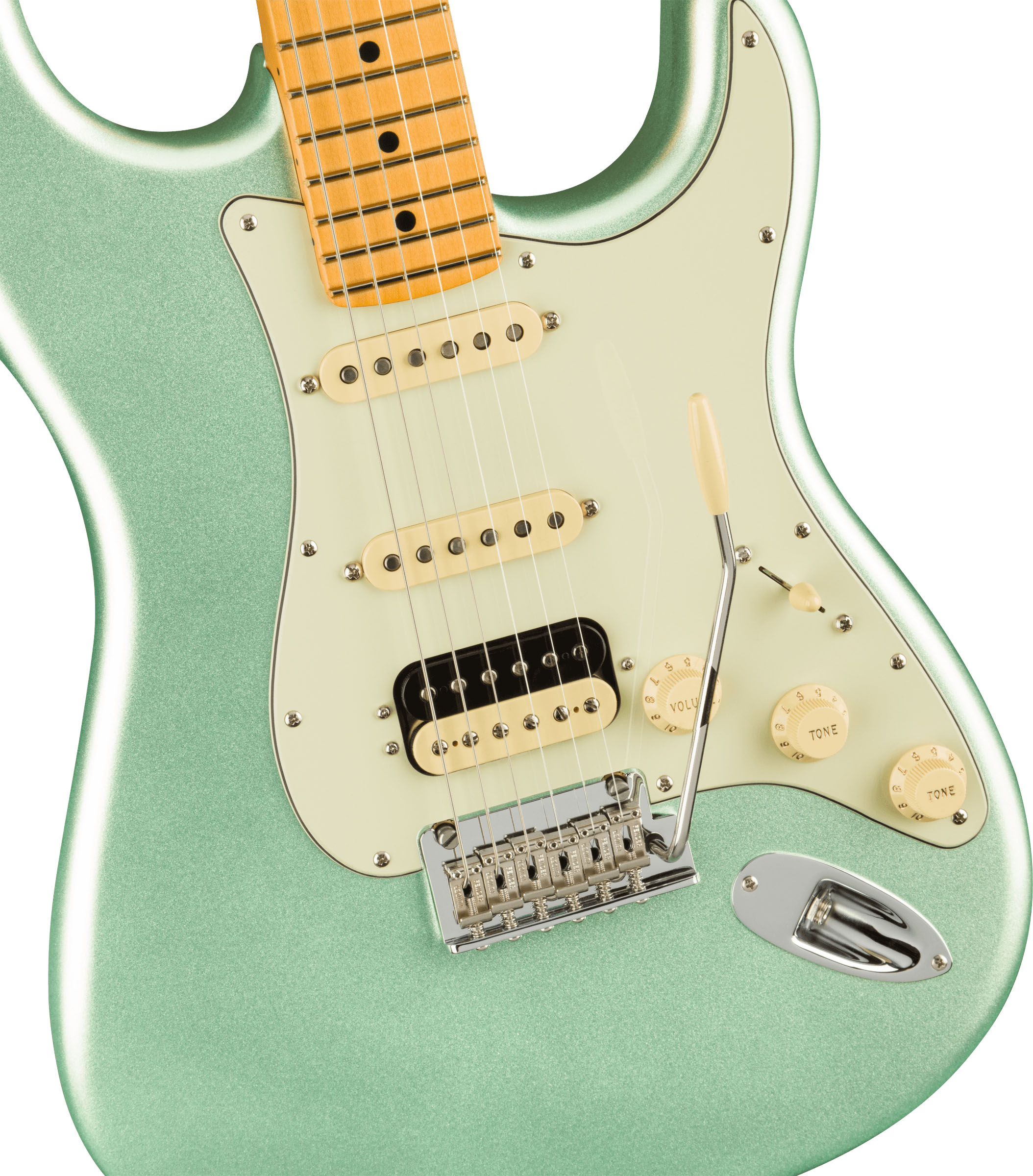 American Professional II Stratocaster® HSS, Maple Fingerboard, Mystic Surf Green - Image 4