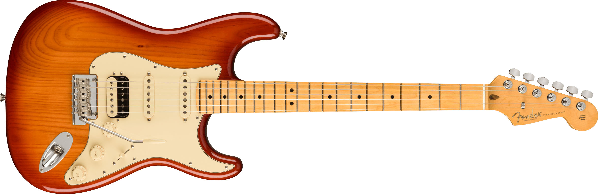 American Professional II Stratocaster® HSS, Maple Fingerboard, Sienna Sunburst - Image 2