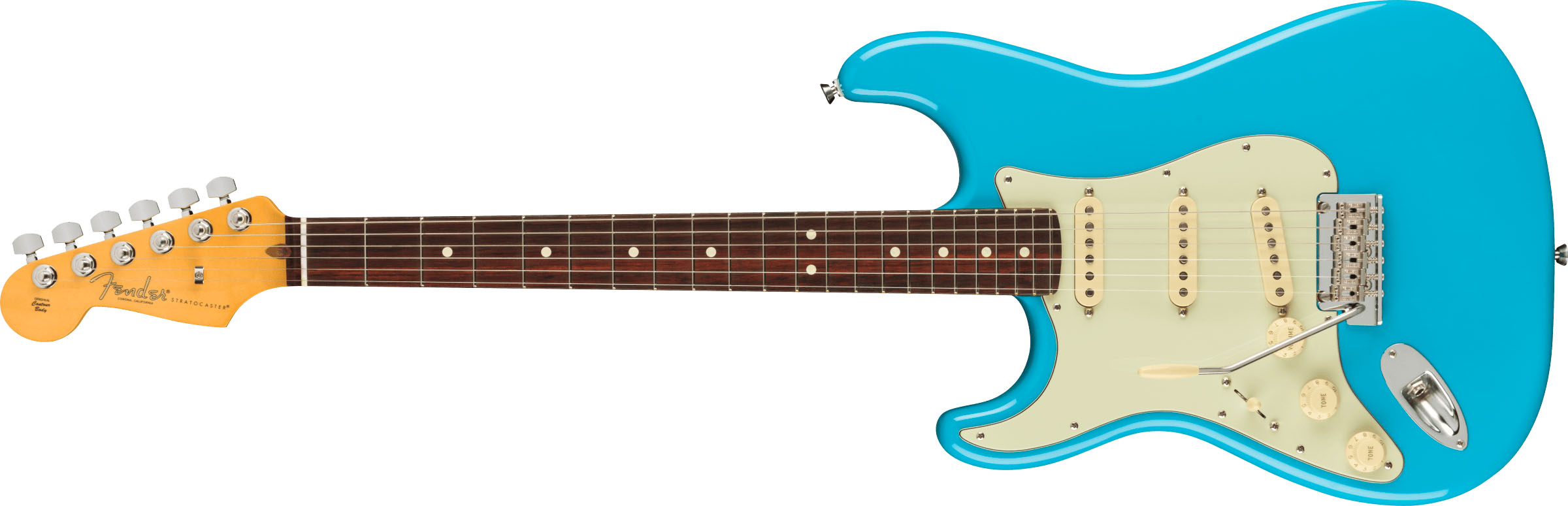 American Professional II Stratocaster® Left-Hand, Rosewood Fingerboard, Miami Blue - Image 2