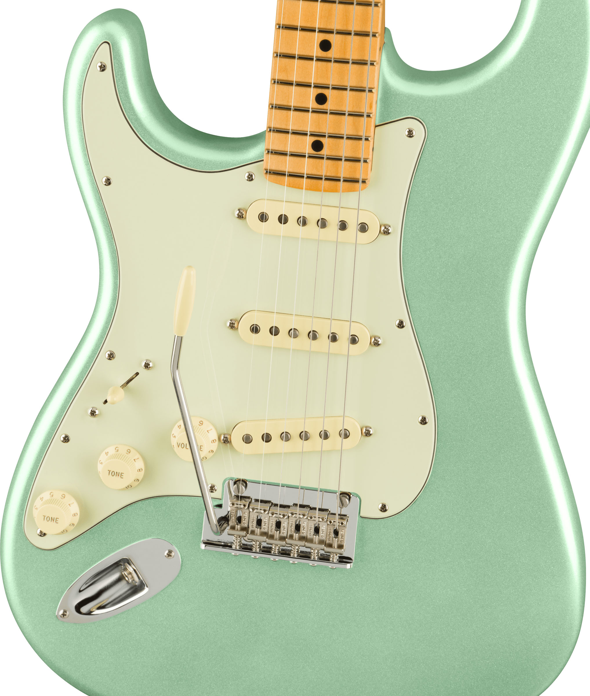 American Professional II Stratocaster® Left-Hand, Maple Fingerboard, Mystic Surf Green - Image 4