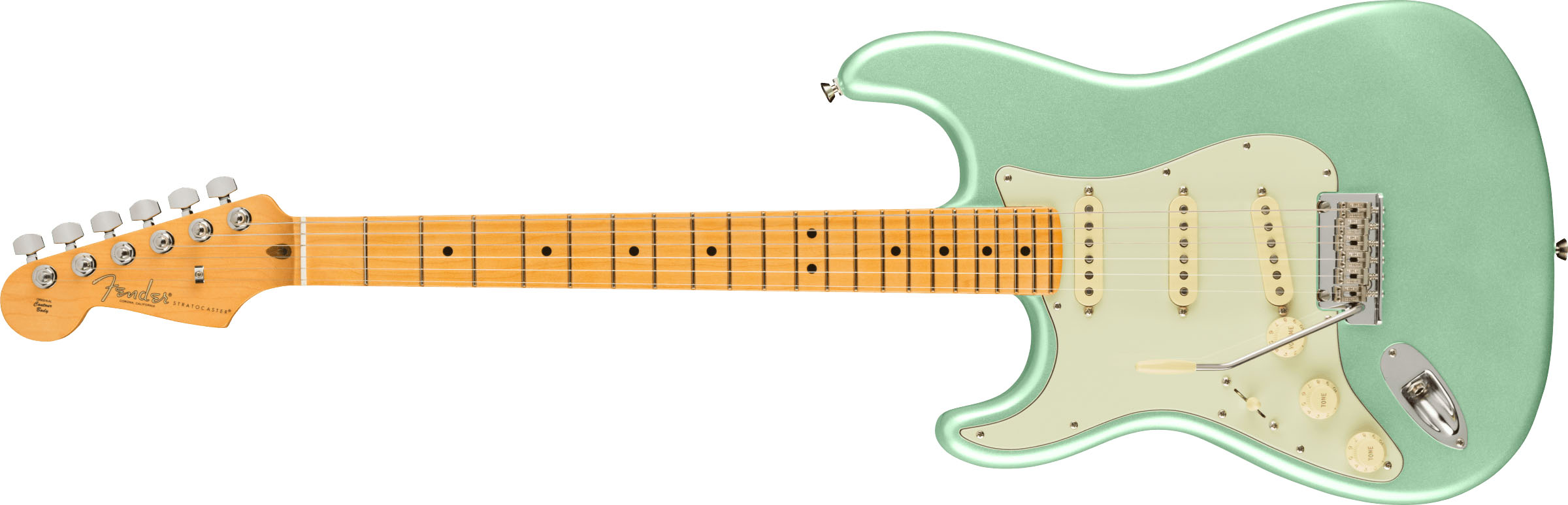 American Professional II Stratocaster® Left-Hand, Maple Fingerboard, Mystic Surf Green - Image 2