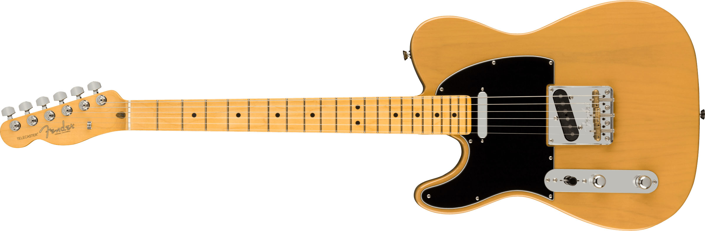 American Professional II Telecaster® Left-Hand, Maple Fingerboard, Butterscotch Blonde - Image 2