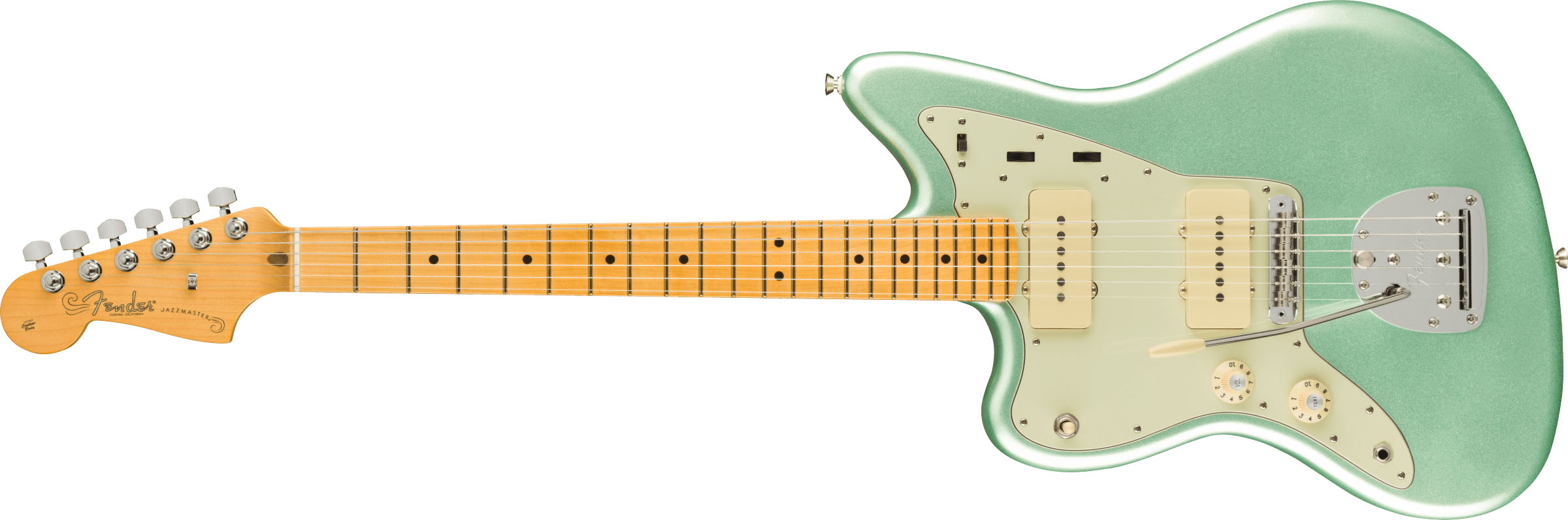 American Professional II Jazzmaster® Left-Hand, Maple Fingerboard, Mystic Surf Green - Image 2