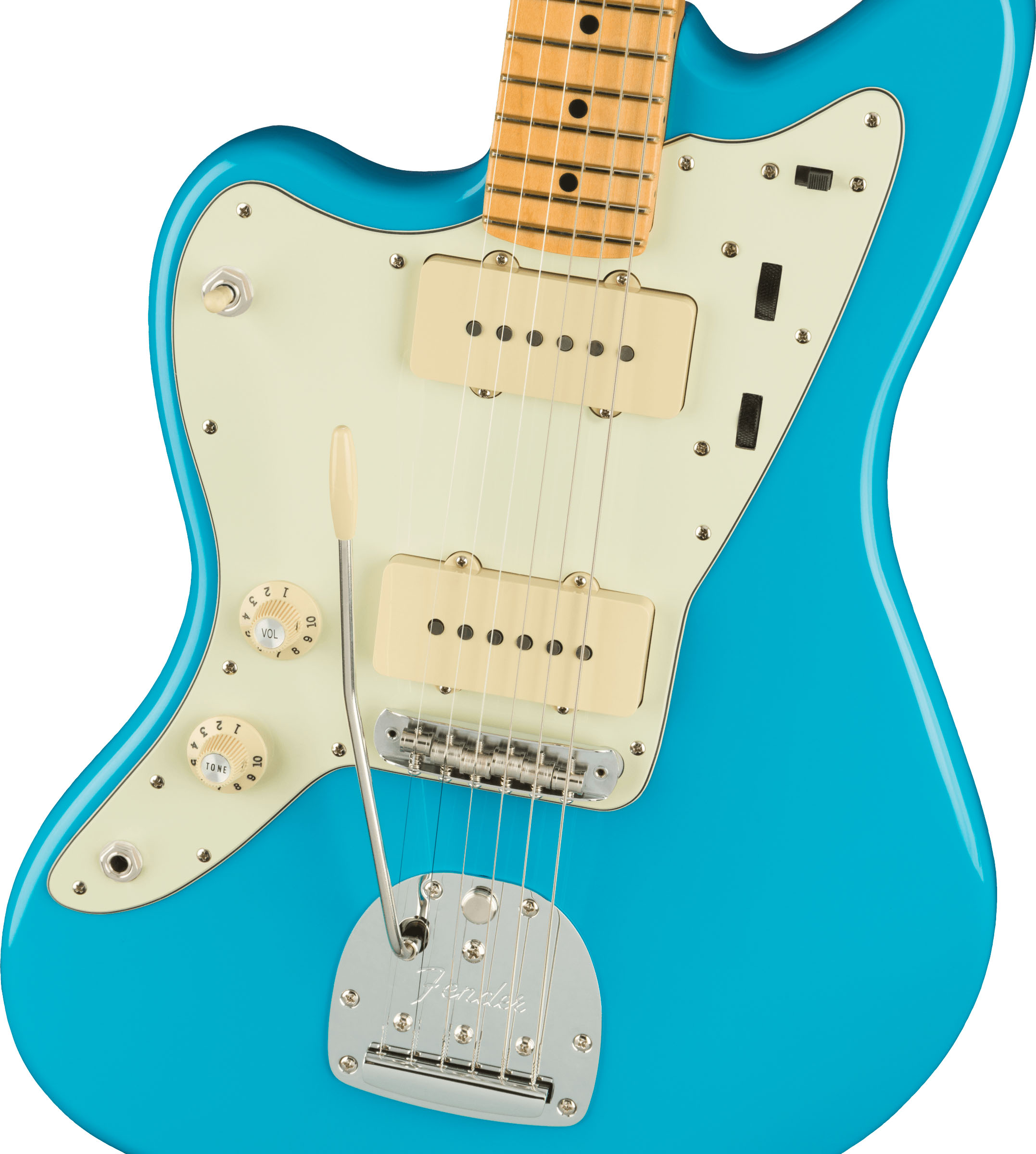 American Professional II Jazzmaster® Left-Hand, Maple Fingerboard, Miami Blue - Image 4