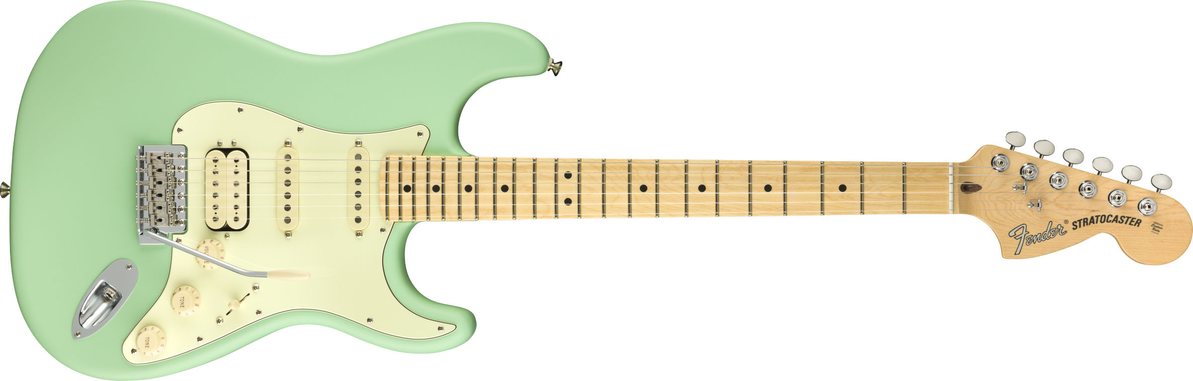 American Performer Stratocaster® HSS, Maple Fingerboard, Satin Surf Green - Image 2