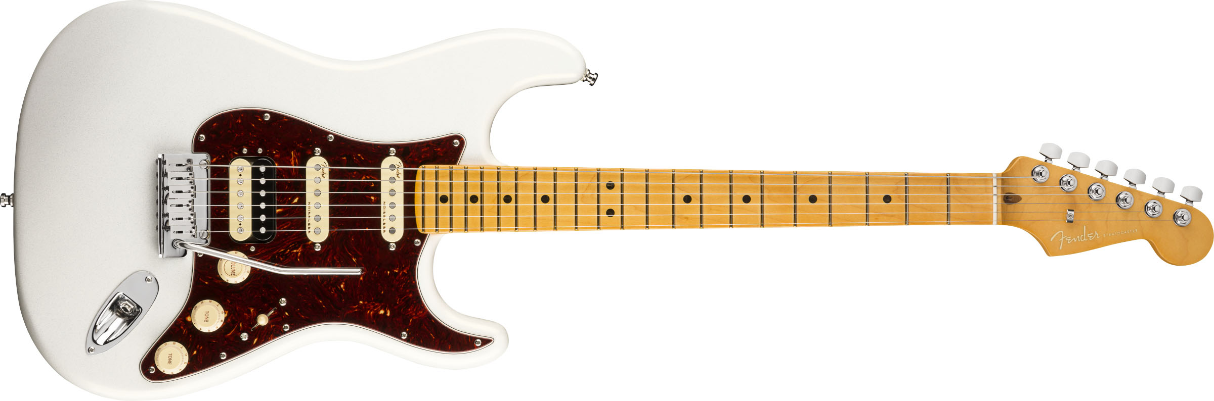 American Ultra Stratocaster® HSS, Maple Fingerboard, Arctic Pearl - Image 2