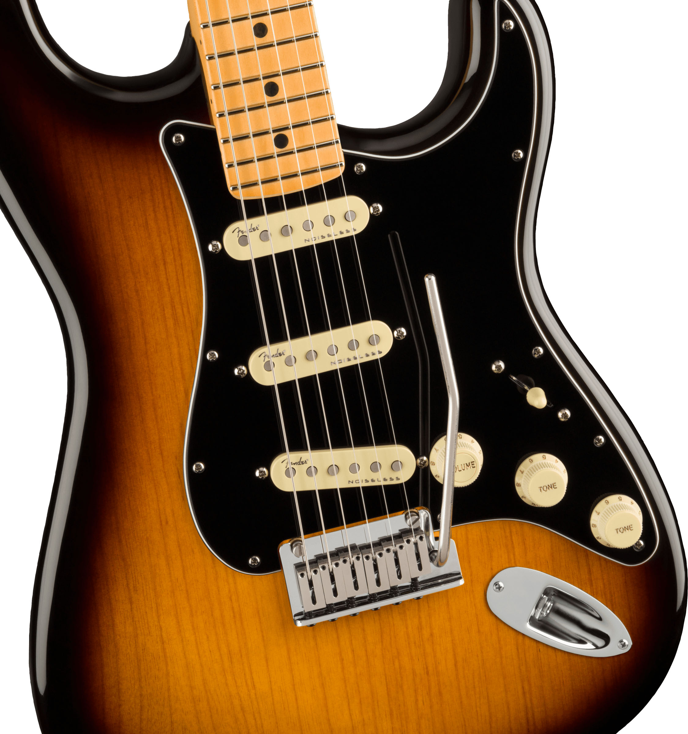 American Ultra Luxe Stratocaster®, Maple Fingerboard, 2-Color Sunburst - Image 4