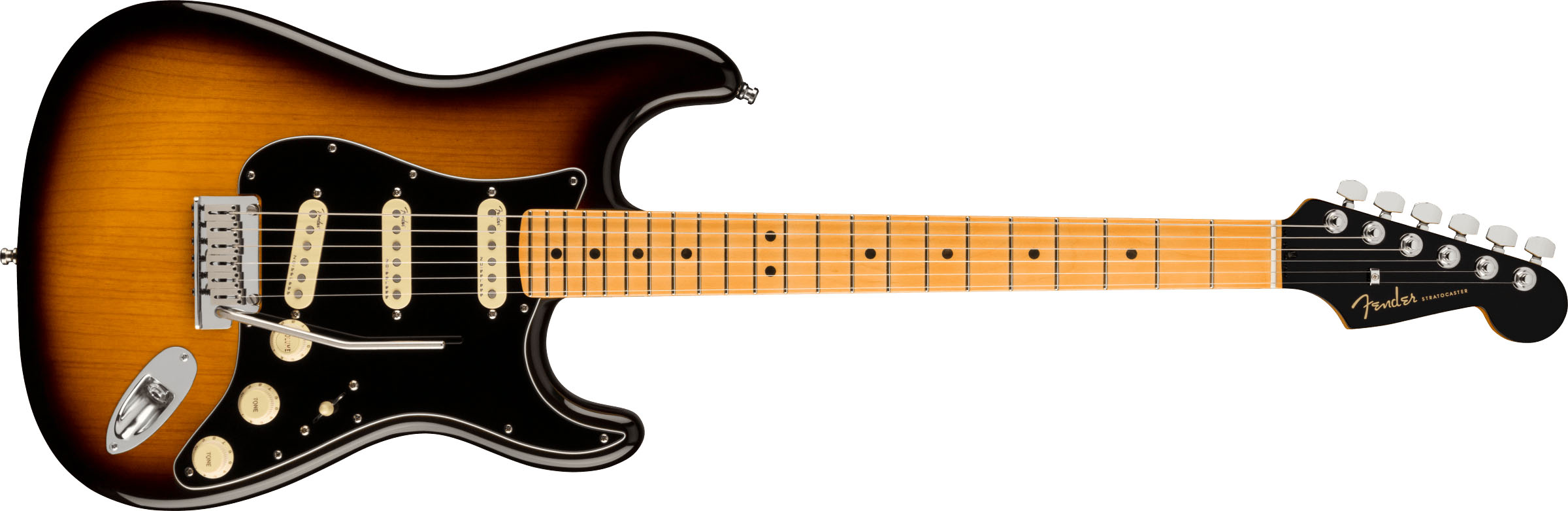 American Ultra Luxe Stratocaster®, Maple Fingerboard, 2-Color Sunburst - Image 2