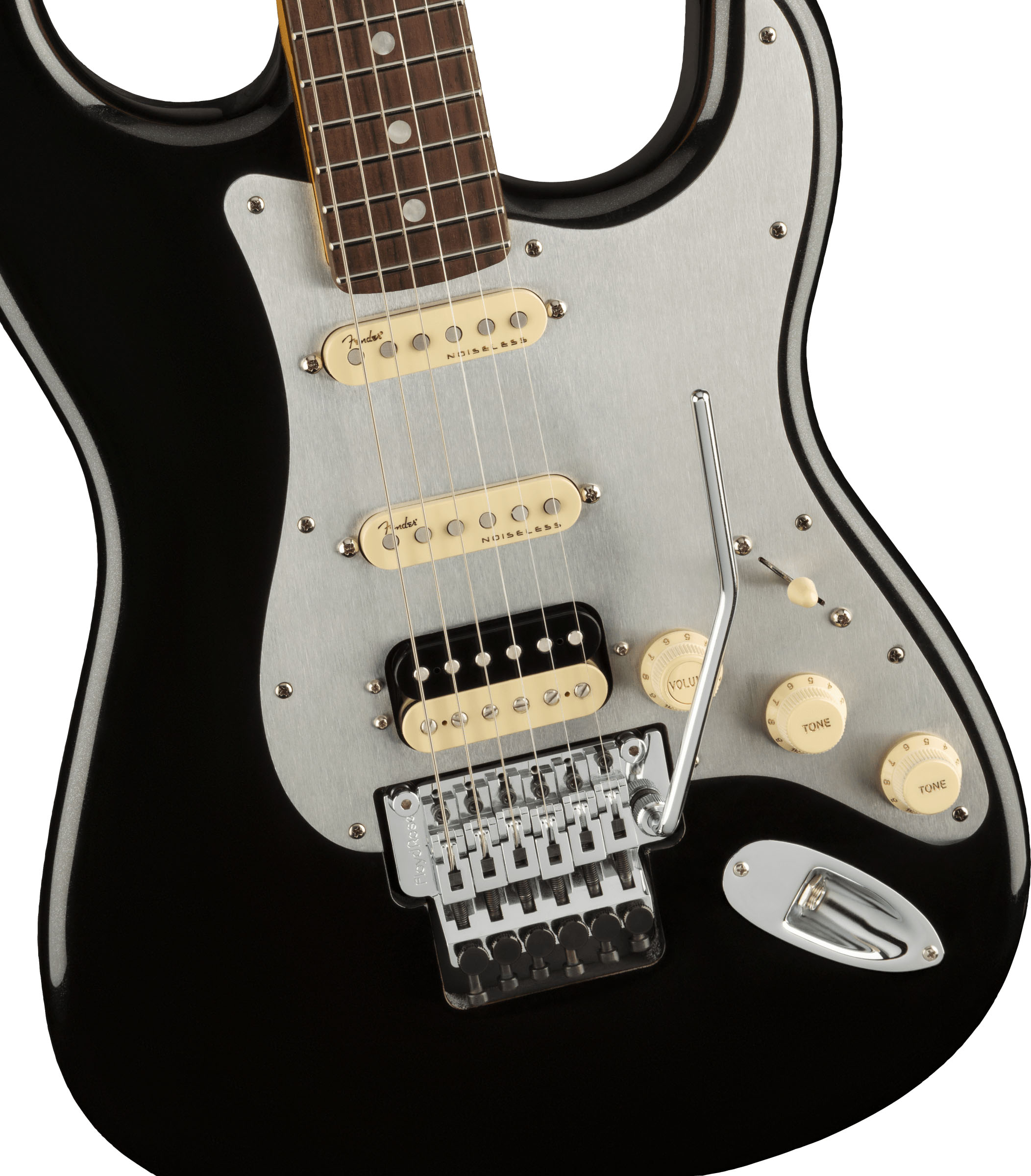 Ultra Luxe Stratocaster® Floyd Rose® HSS, Rosewood Fingerboard, Mystic Black - Image 4