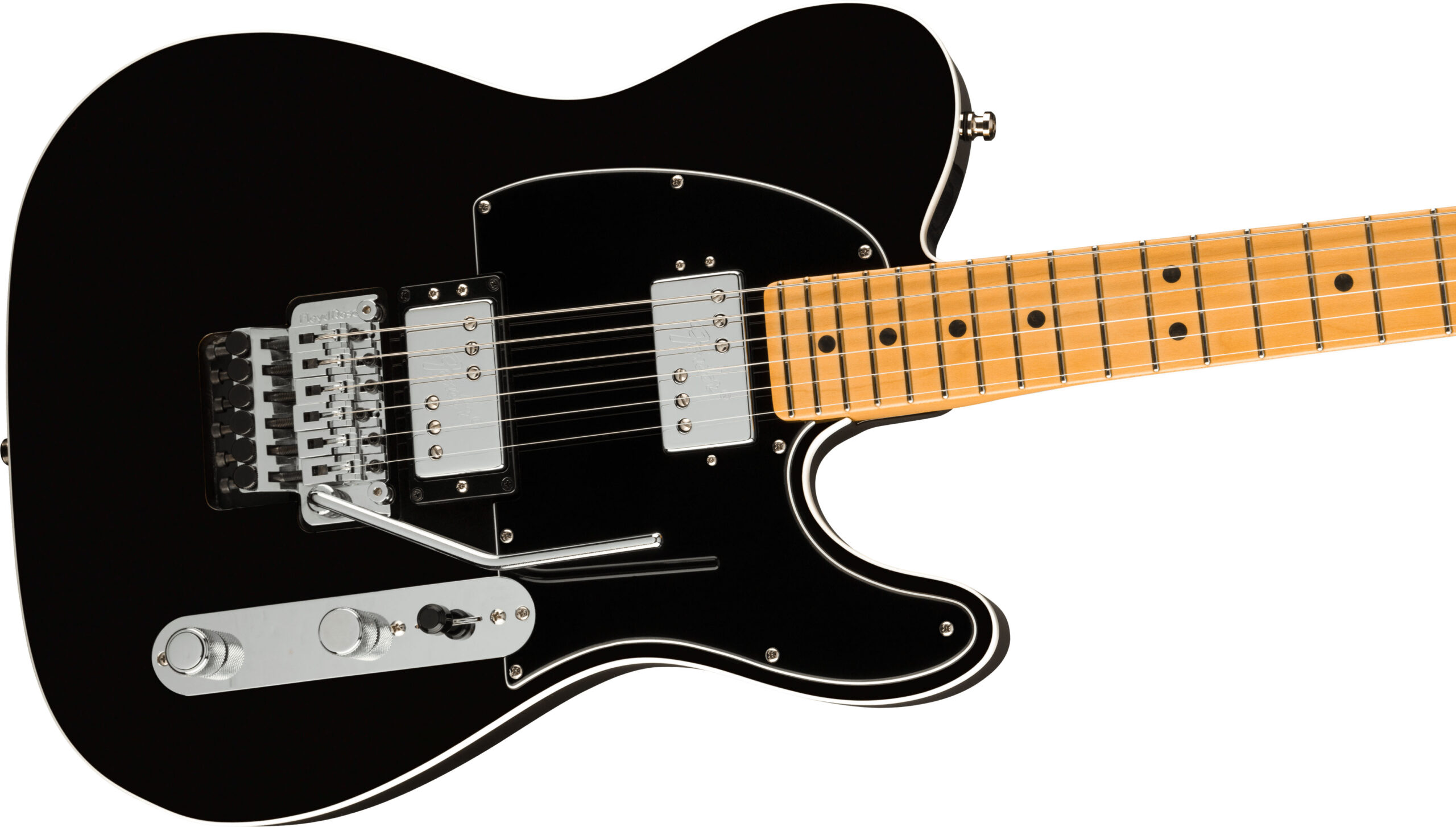 American Ultra Luxe Telecaster® Floyd Rose® HH, Maple Fingerboard, Mystic Black - Image 5