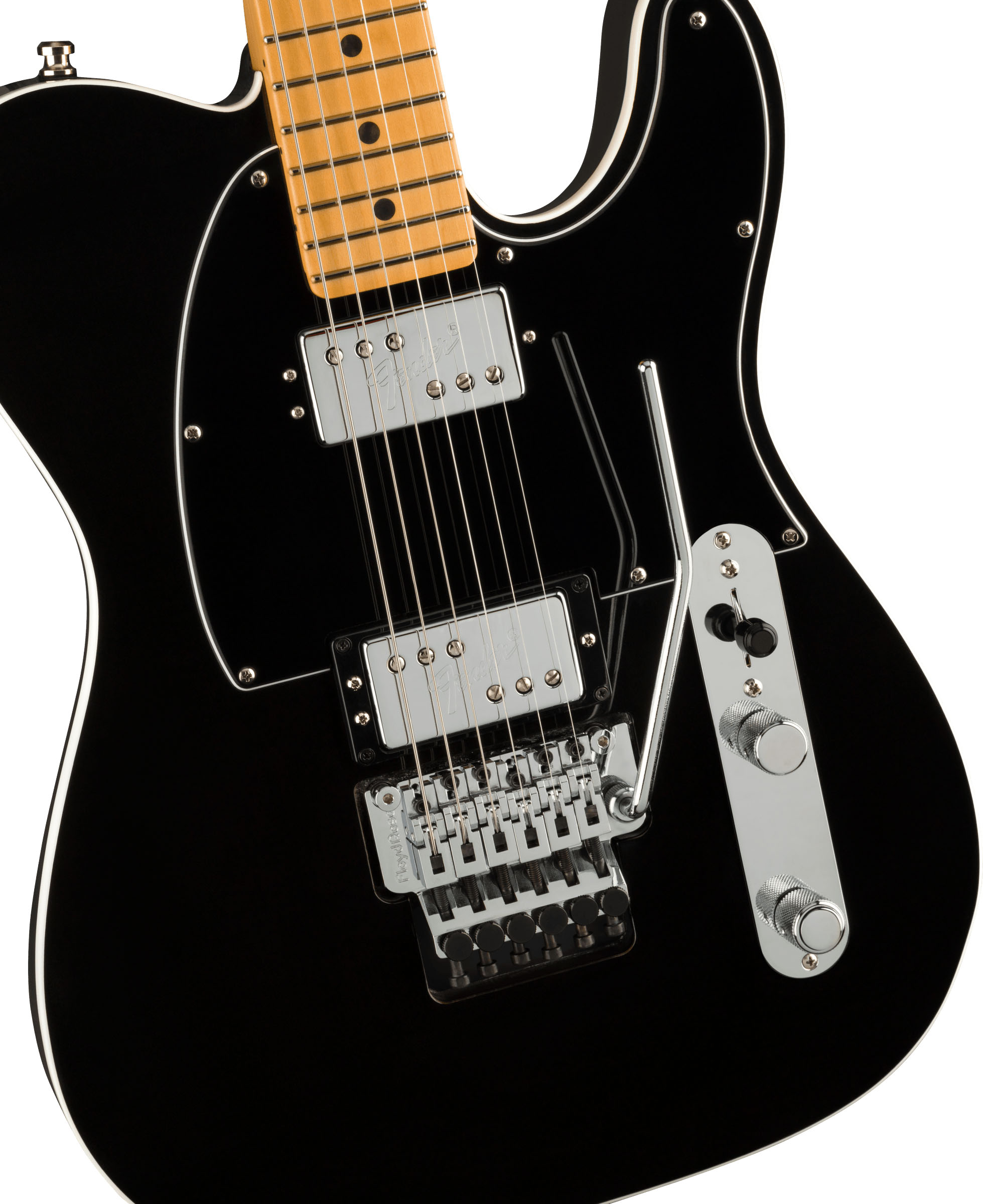American Ultra Luxe Telecaster® Floyd Rose® HH, Maple Fingerboard, Mystic Black - Image 4