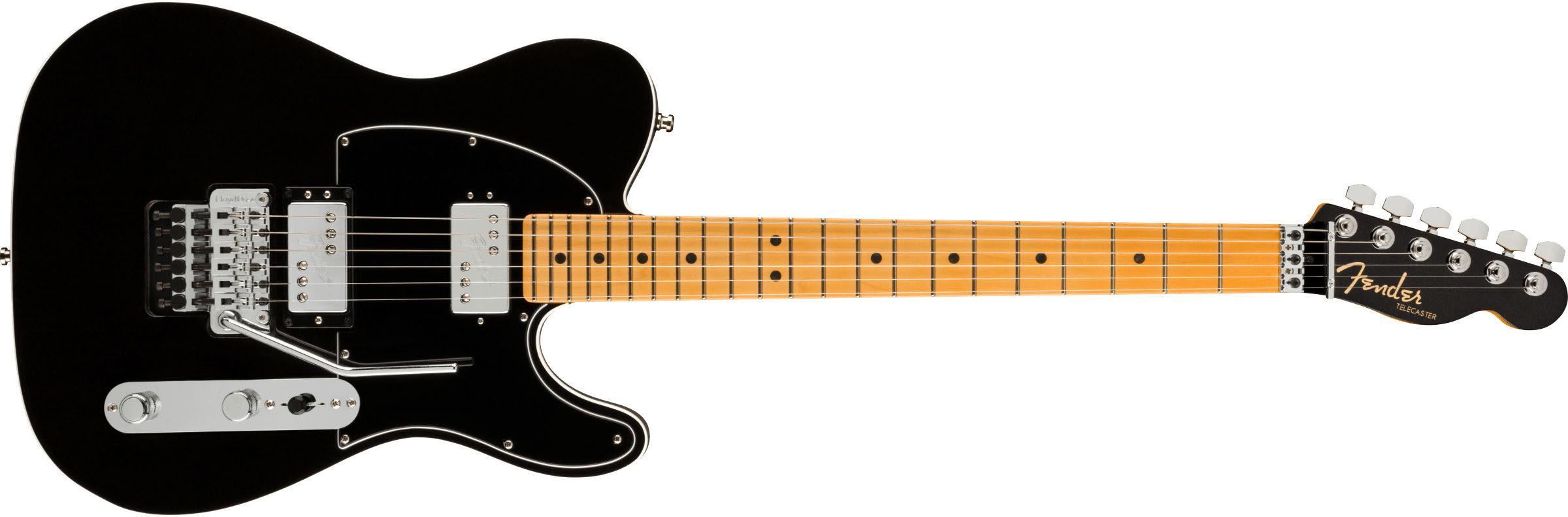 American Ultra Luxe Telecaster® Floyd Rose® HH, Maple Fingerboard, Mystic Black - Image 2