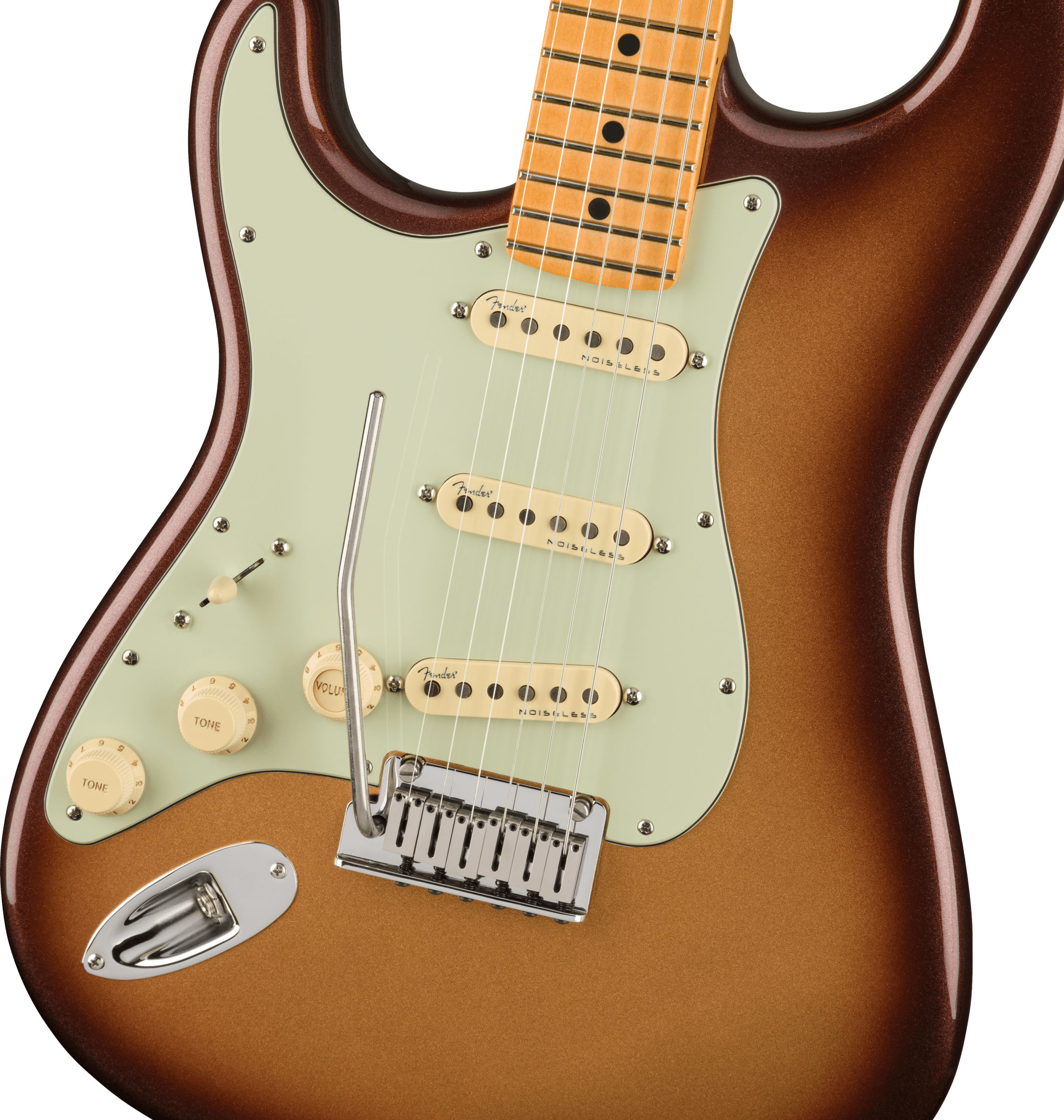 American Ultra Stratocaster® Left-Hand, Maple Fingerboard, Mocha Burst - Image 4