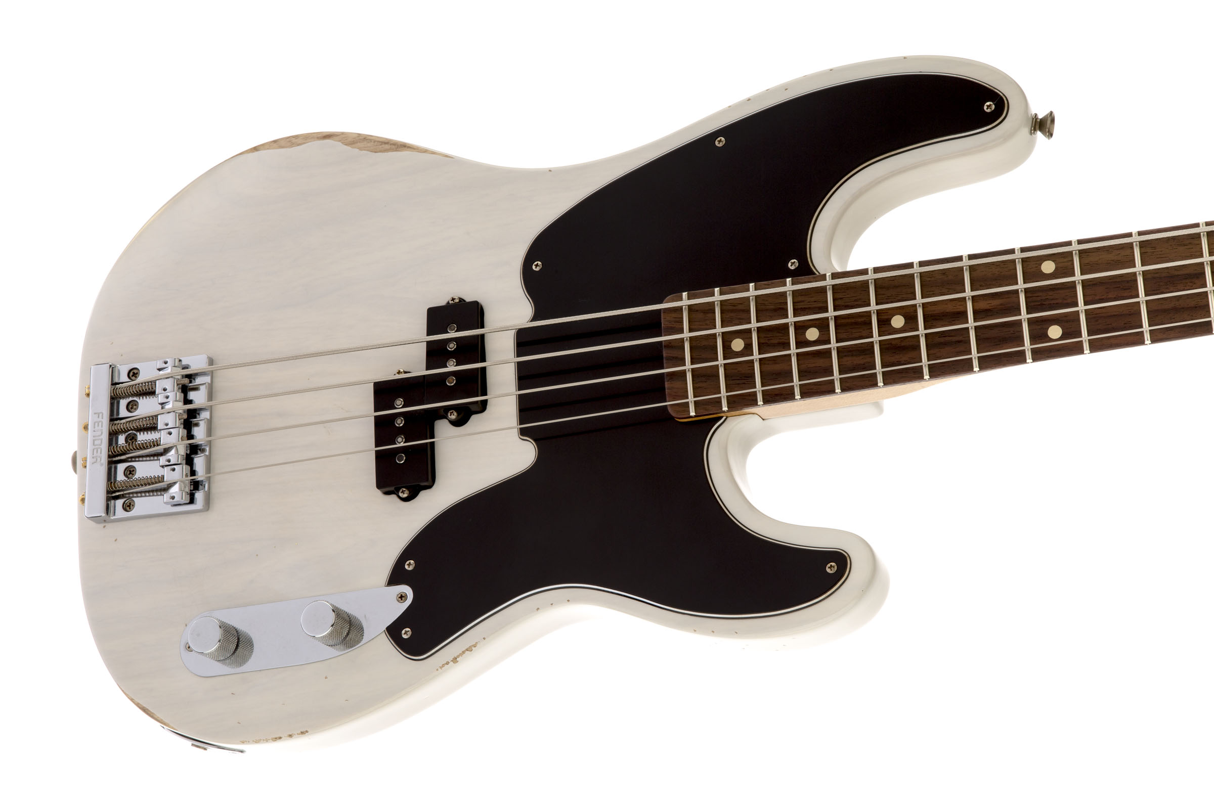 Mike Dirnt Road Worn® Precision Bass®, Rosewood Fingerboard, White Blonde - Image 5