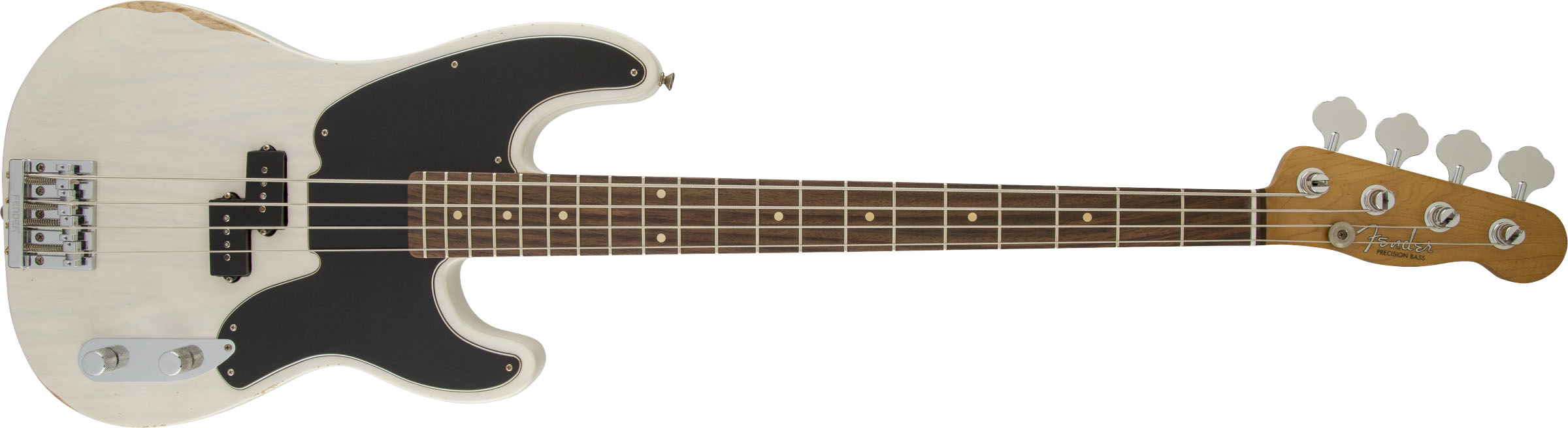 Mike Dirnt Road Worn® Precision Bass®, Rosewood Fingerboard, White Blonde - Image 2