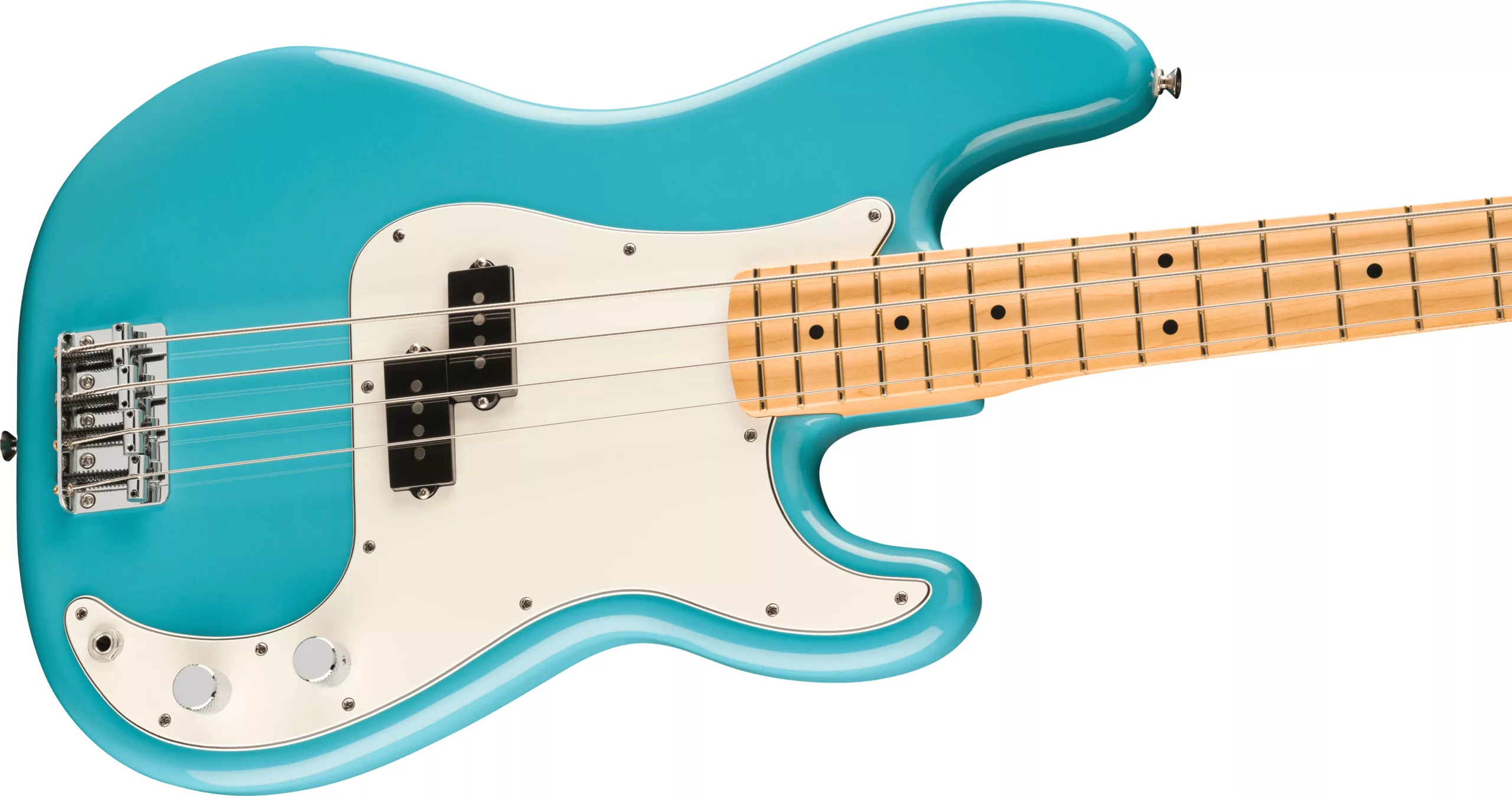 Fender Player II Precision Bass® Bass Guitar, Maple Fingerboard - Aquatone Blue - Image 4