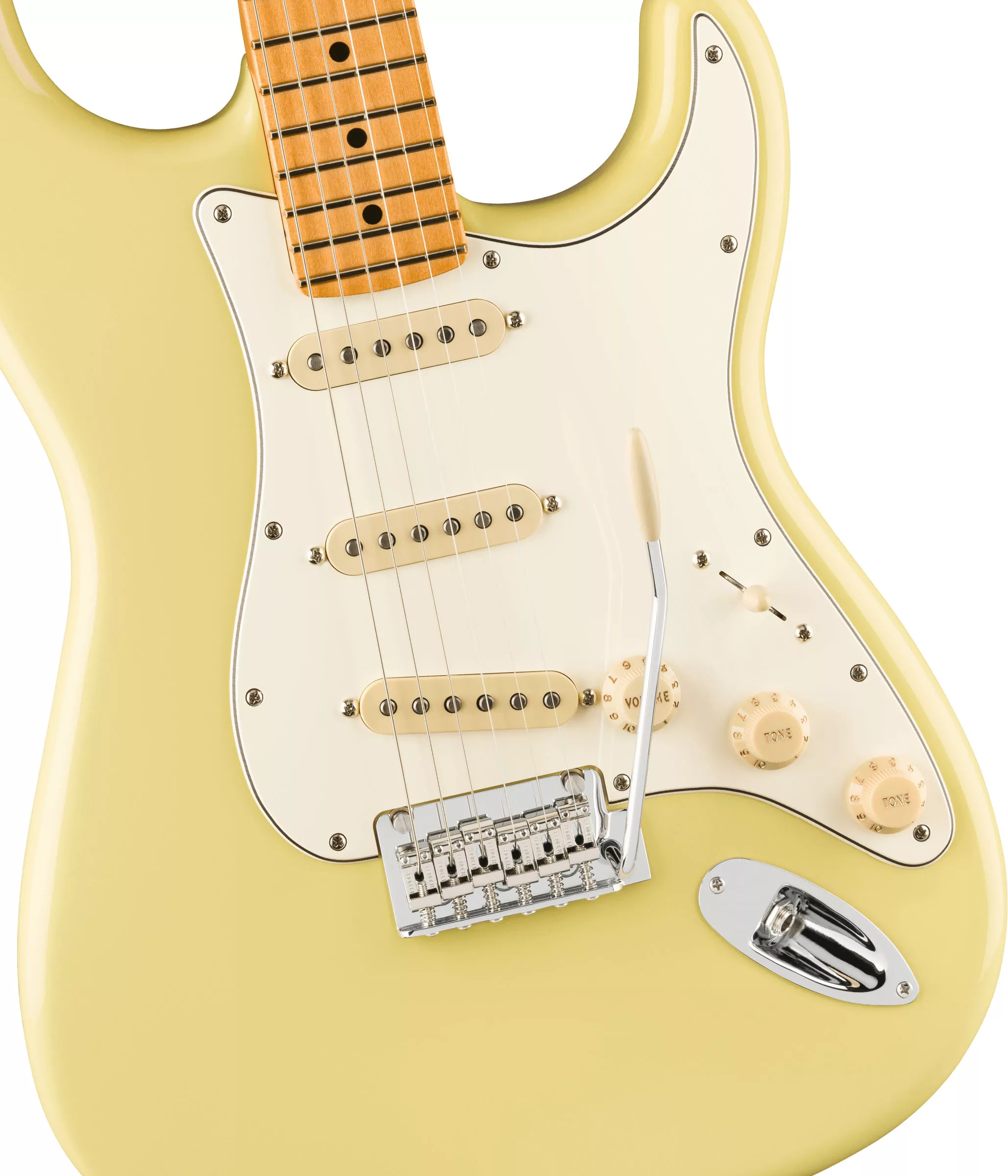 Fender Player II Stratocaster® Electric Guitar, Maple Fingerboard - Hialeah Yellow - Image 3