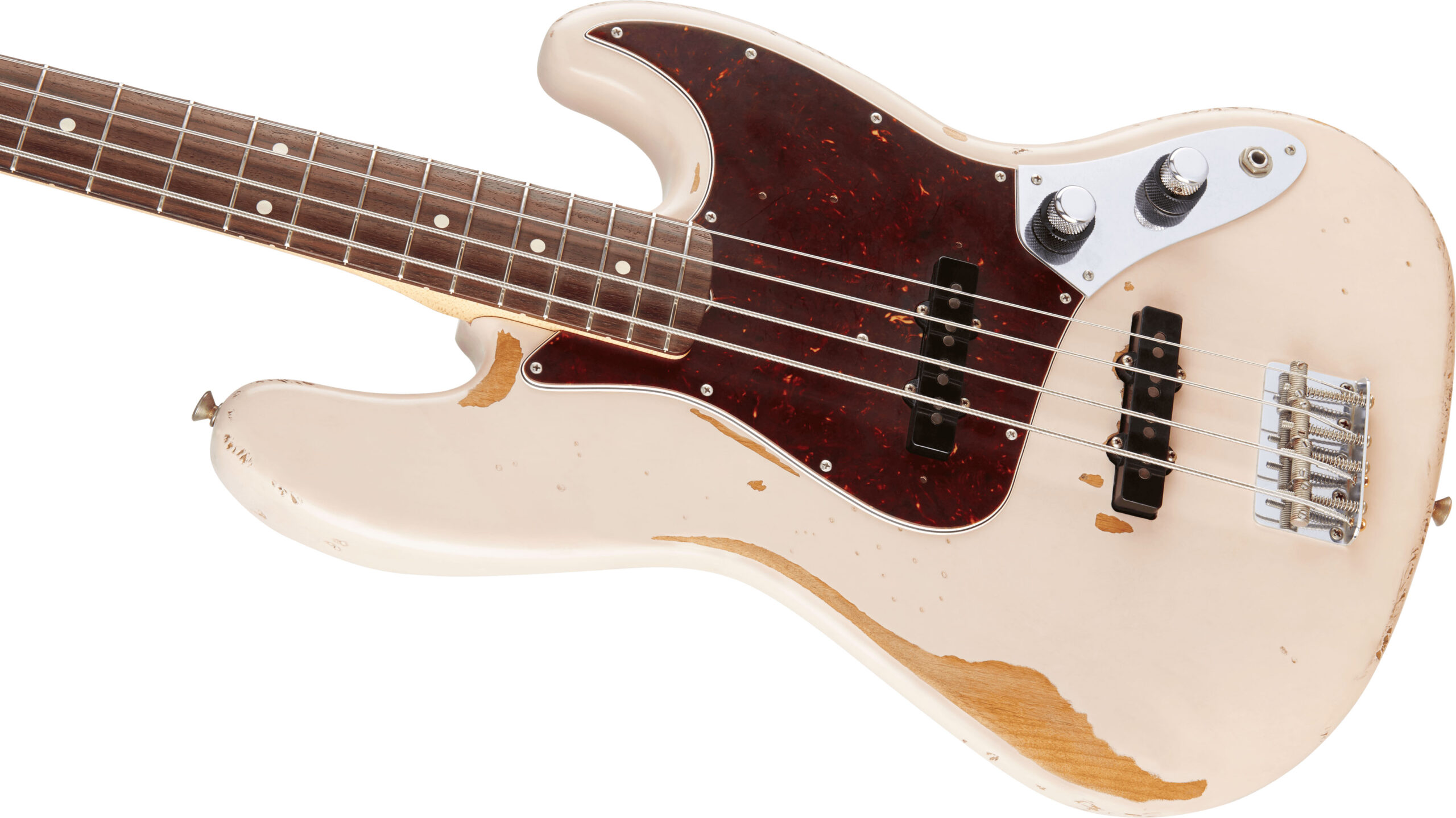 Flea Jazz Bass, Rosewood Fingerboard, Roadworn Shell Pink - Image 6
