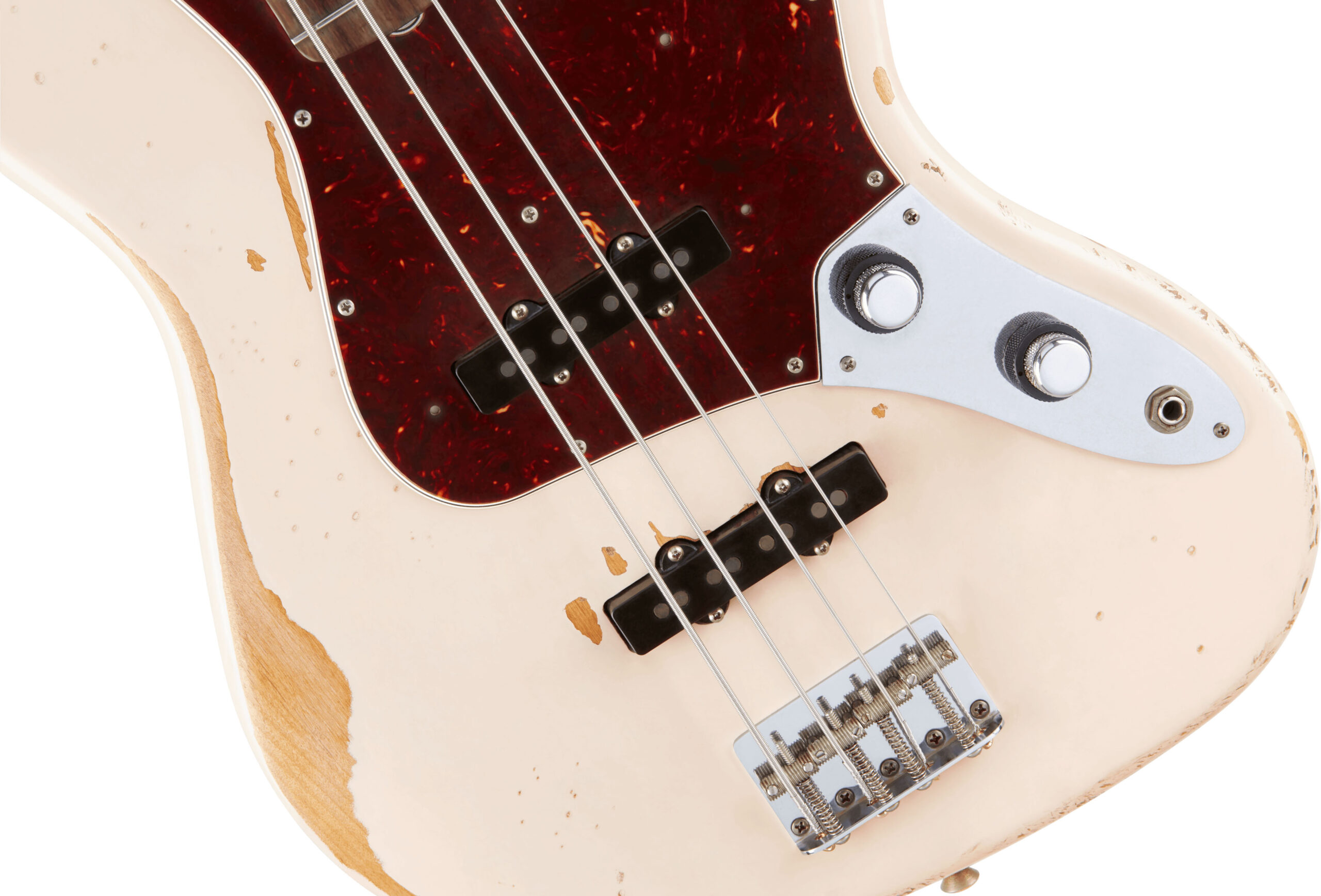Flea Jazz Bass, Rosewood Fingerboard, Roadworn Shell Pink - Image 4