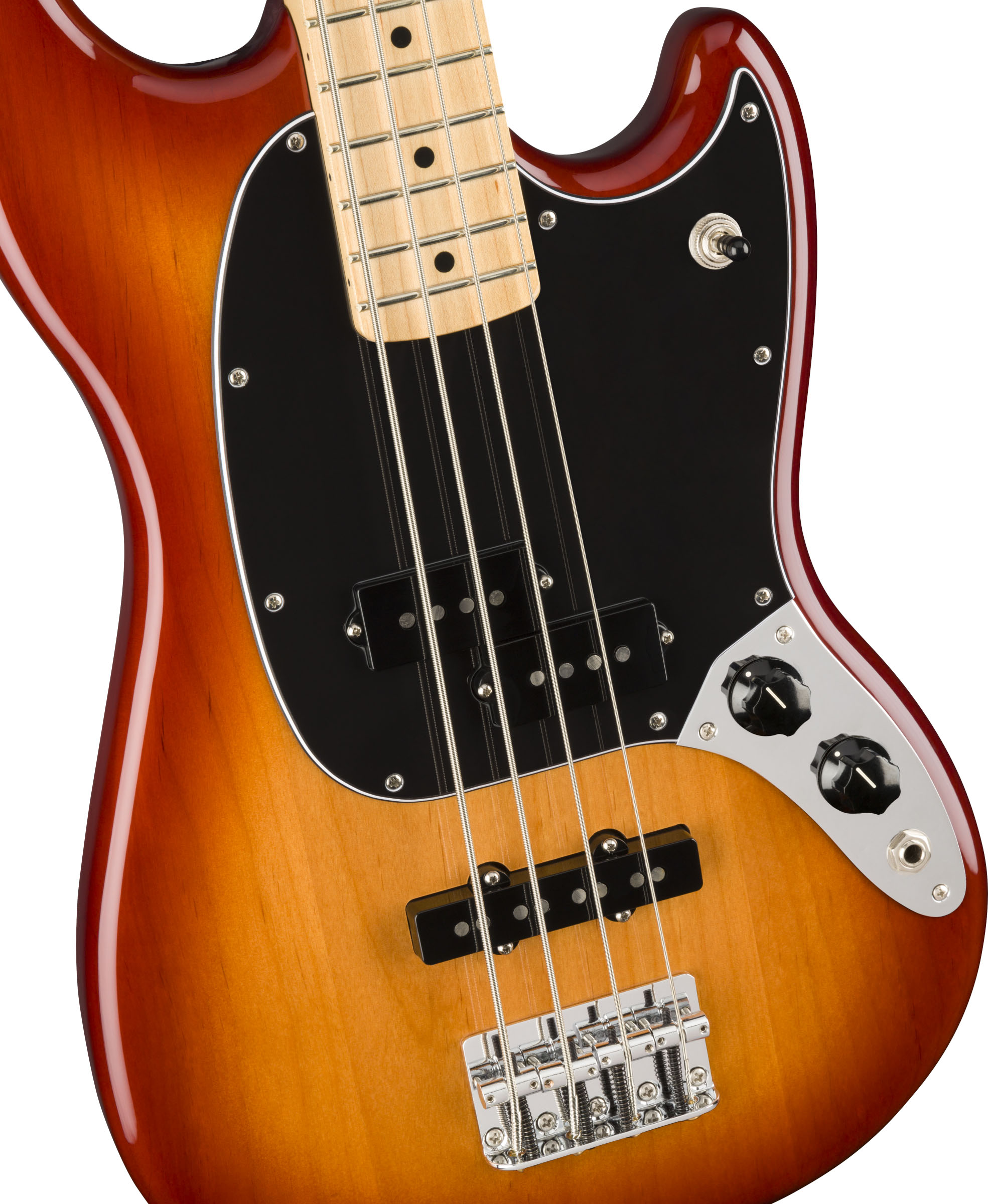 Player Mustang® Bass PJ, Maple Fingerboard, Sienna Sunburst - Image 4