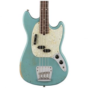 JMJ Road Worn® Mustang Bass®, Rosewood Fingerboard, Faded Daphne Blue
