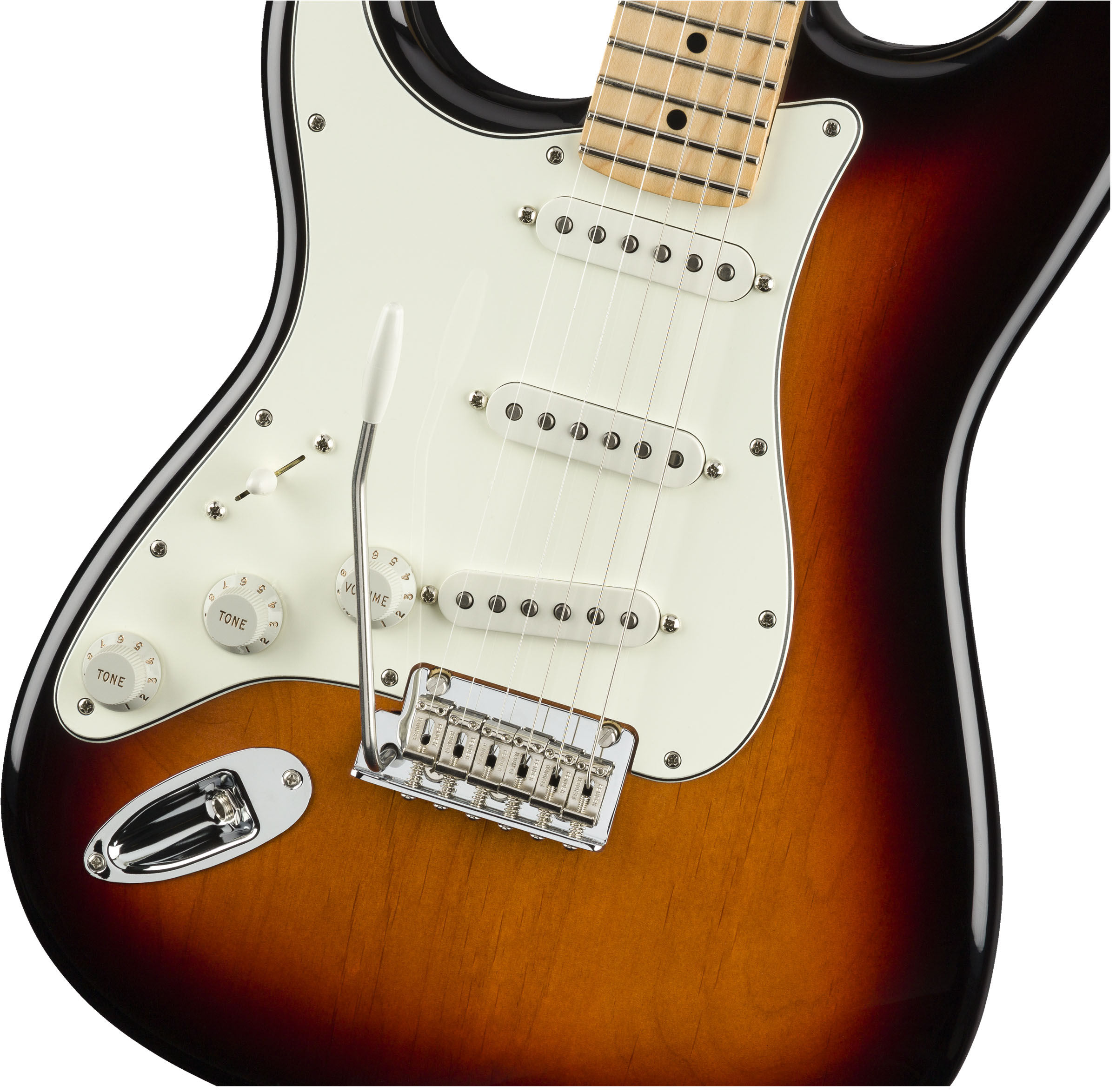 Player Stratocaster® Left-Handed, Maple Fingerboard, 3-Color Sunburst - Image 4
