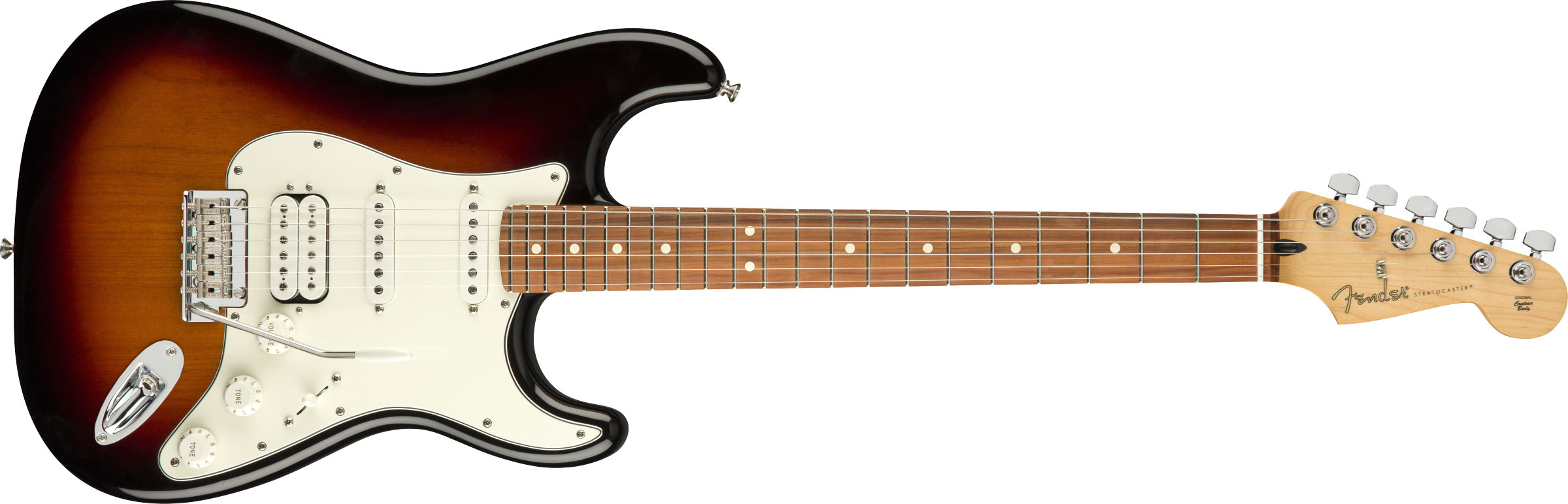 Player Stratocaster® HSS, Pau Ferro Fingerboard, 3-Color Sunburst - Image 2