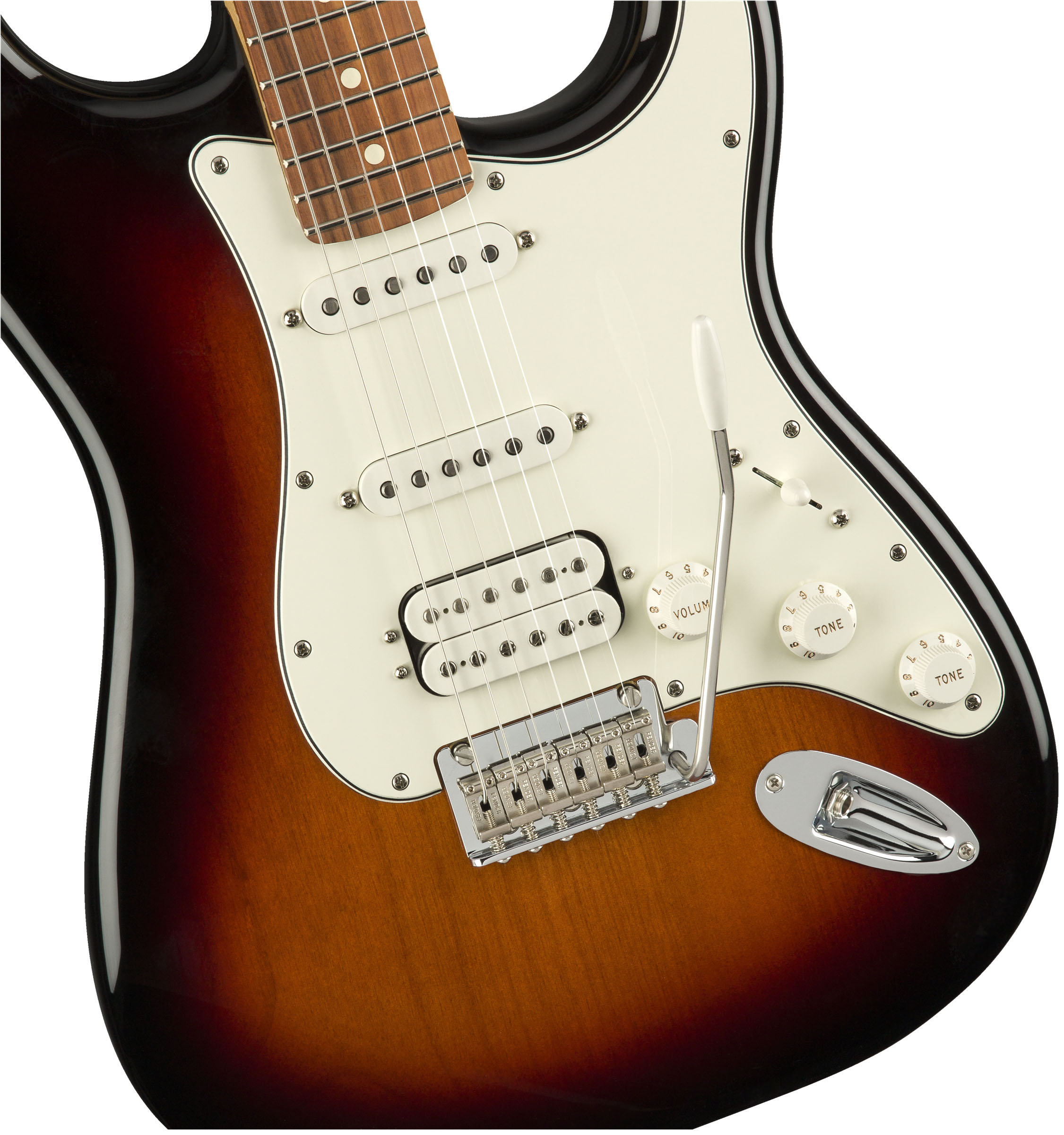Player Stratocaster® HSS, Pau Ferro Fingerboard, 3-Color Sunburst - Image 4