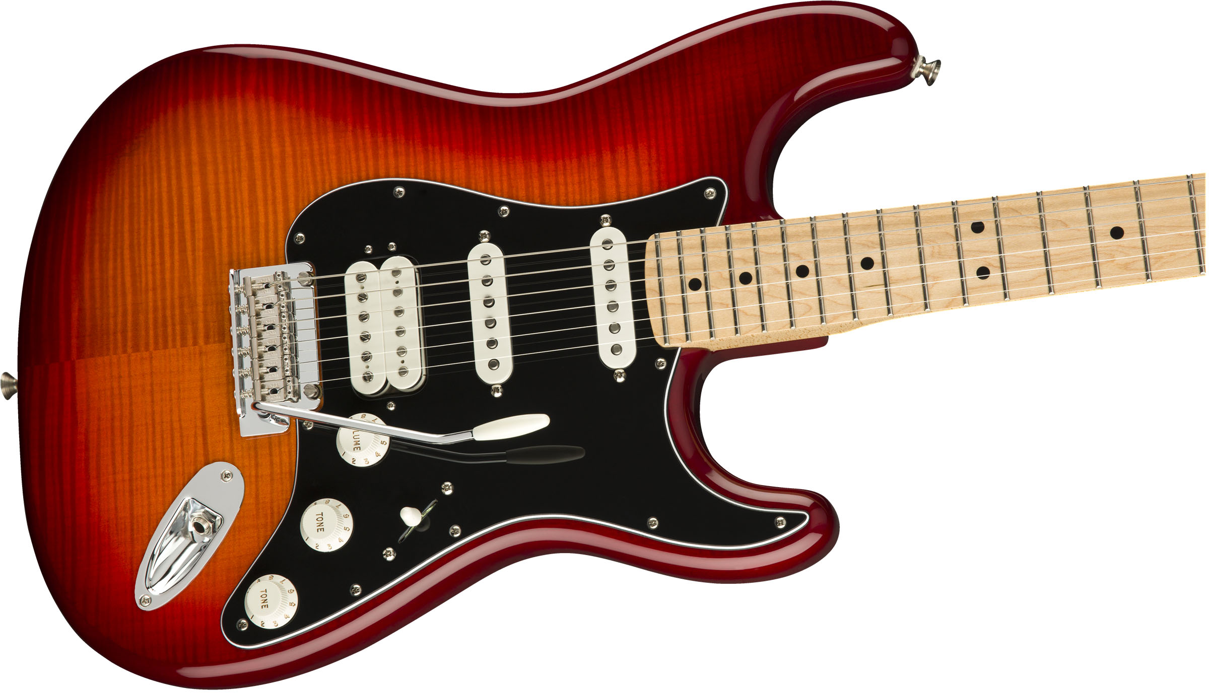 Player Stratocaster® HSS Plus Top, Maple Fingerboard, Aged Cherry Burst - Image 5