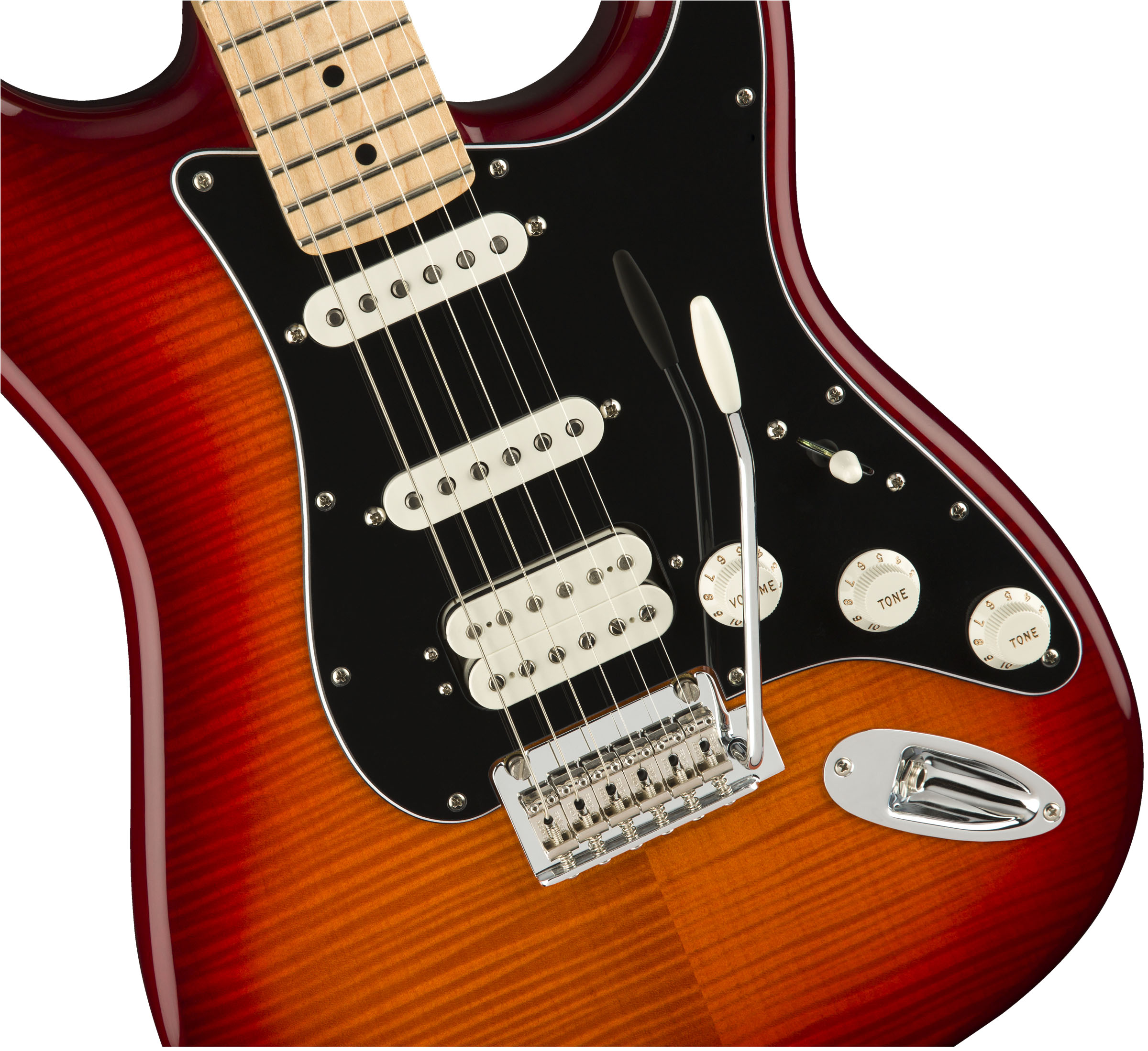 Player Stratocaster® HSS Plus Top, Maple Fingerboard, Aged Cherry Burst - Image 4