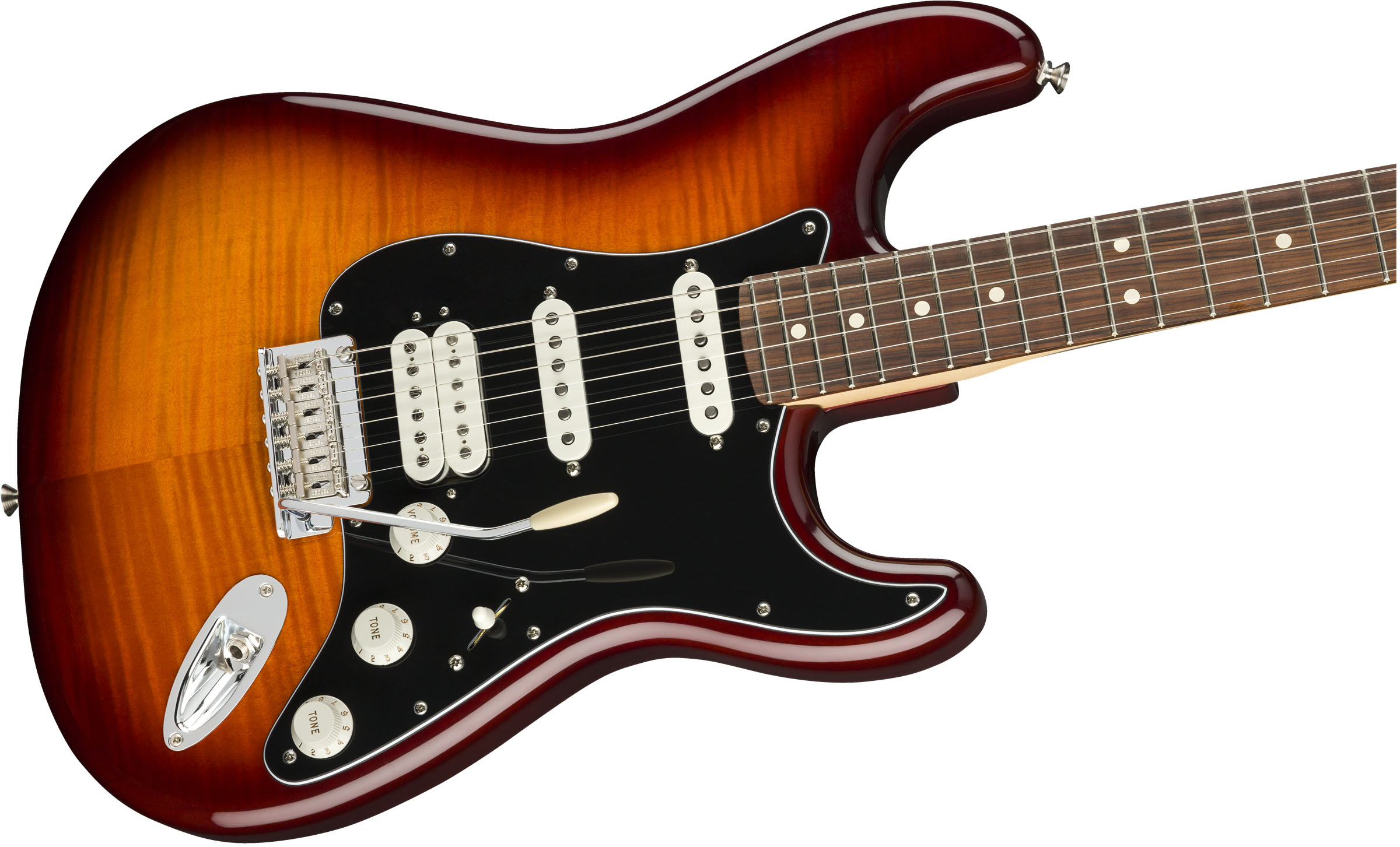 Player Stratocaster® HSS Plus Top, Pau Ferro Fingerboard, Tobacco Sunburst - Image 5
