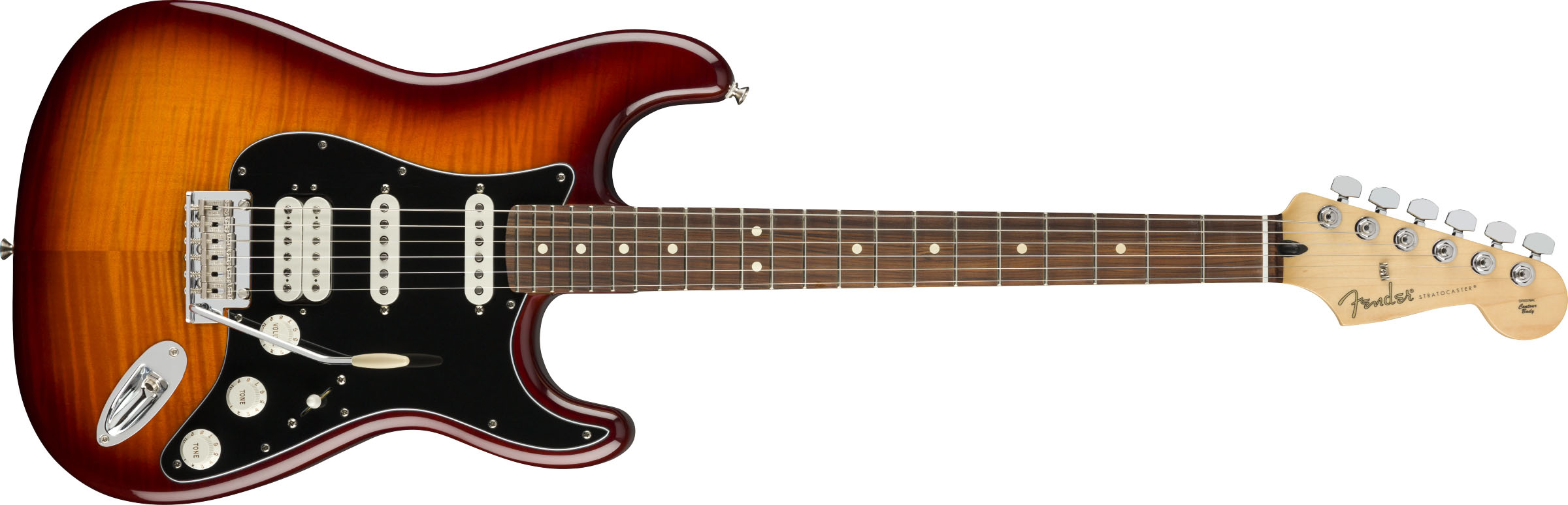 Player Stratocaster® HSS Plus Top, Pau Ferro Fingerboard, Tobacco Sunburst - Image 2