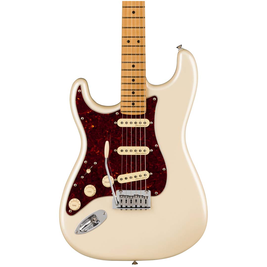Player Plus Stratocaster®, Left-Hand, Maple Fingerboard, Olympic Pearl
