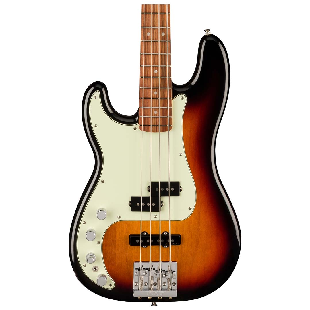 Player Plus Precision Bass®, Left-Hand, Pau Ferro Fingerboard, 3-Color Sunburst