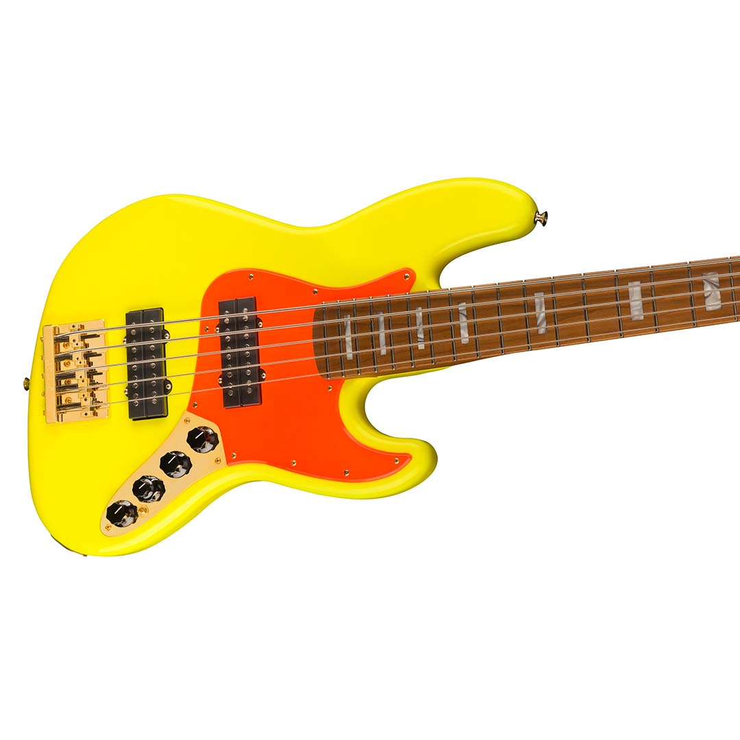 MonoNeon Jazz Bass® V, Maple Fingerboard, Neon Yellow - Image 4
