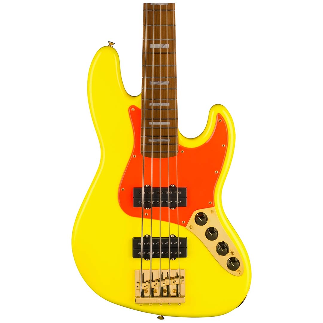 MonoNeon Jazz Bass® V, Maple Fingerboard, Neon Yellow