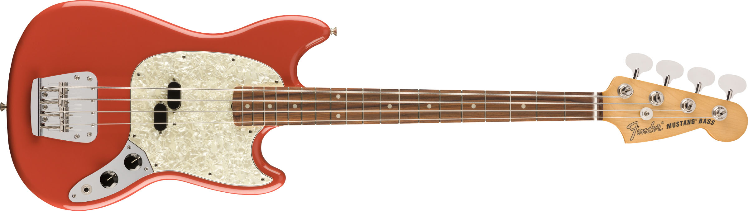 Vintera® '60s Mustang Bass®, Pau Ferro Fingerboard, Fiesta Red - Image 2