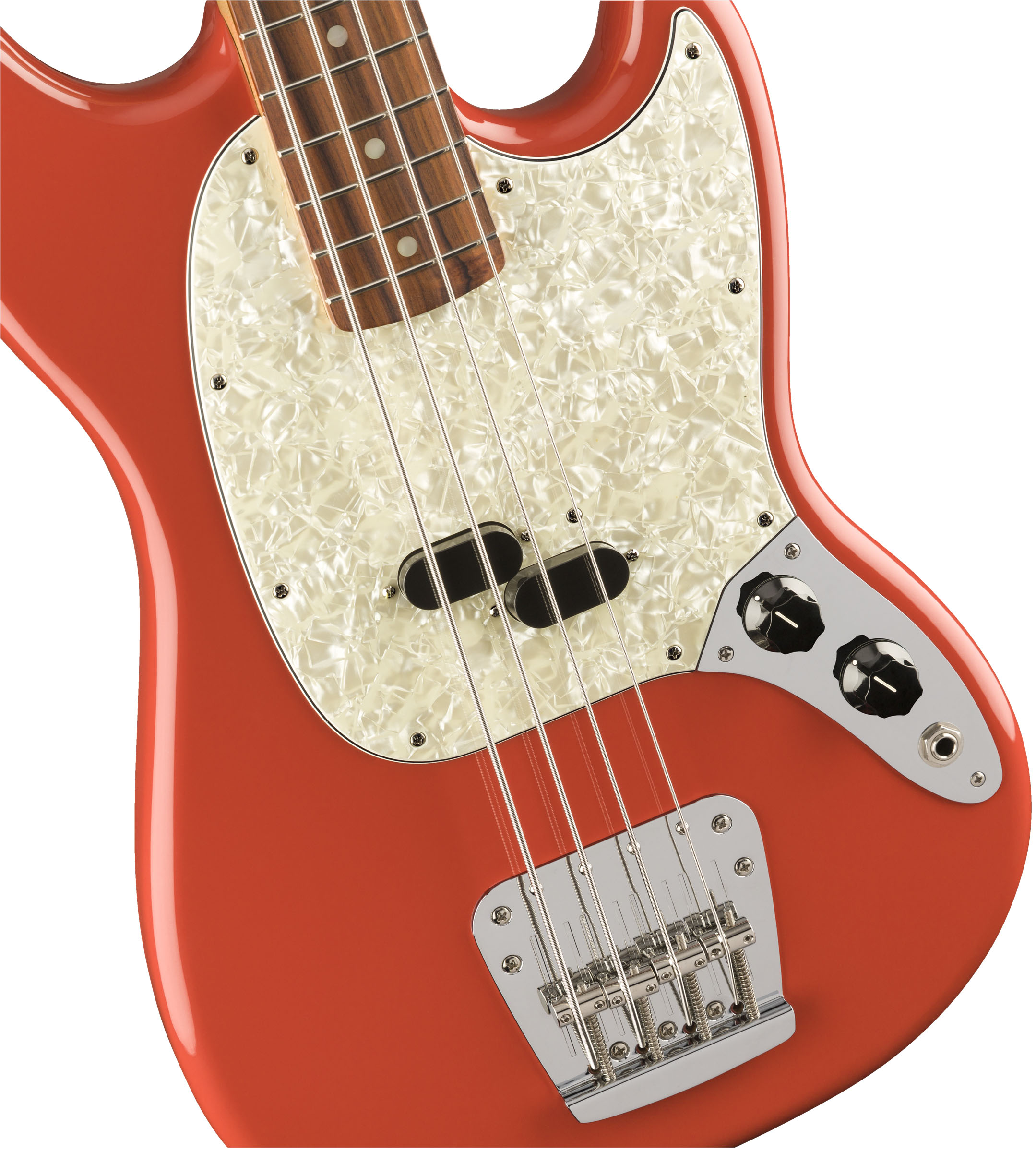 Vintera® '60s Mustang Bass®, Pau Ferro Fingerboard, Fiesta Red - Image 4