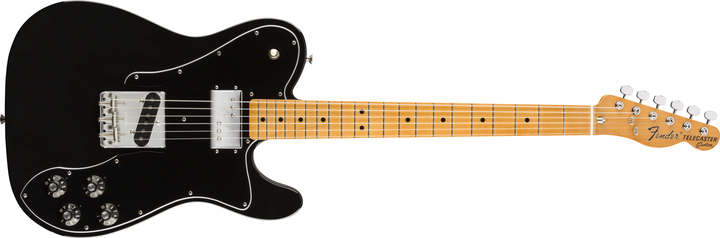 Vintera® '70s Telecaster® Custom, Maple Fingerboard, Black - Image 2